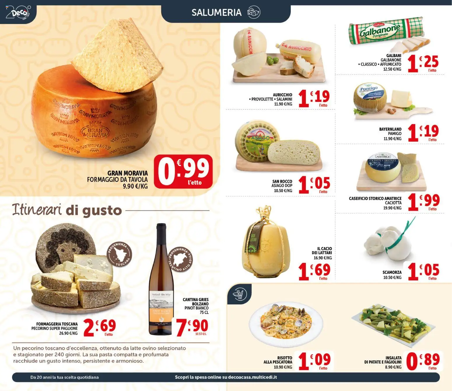 Volantino Decò del 20.05.2026 | Pagina: 2 | Prodotti: Insalata, Pasta, Fagiolini, Ovino