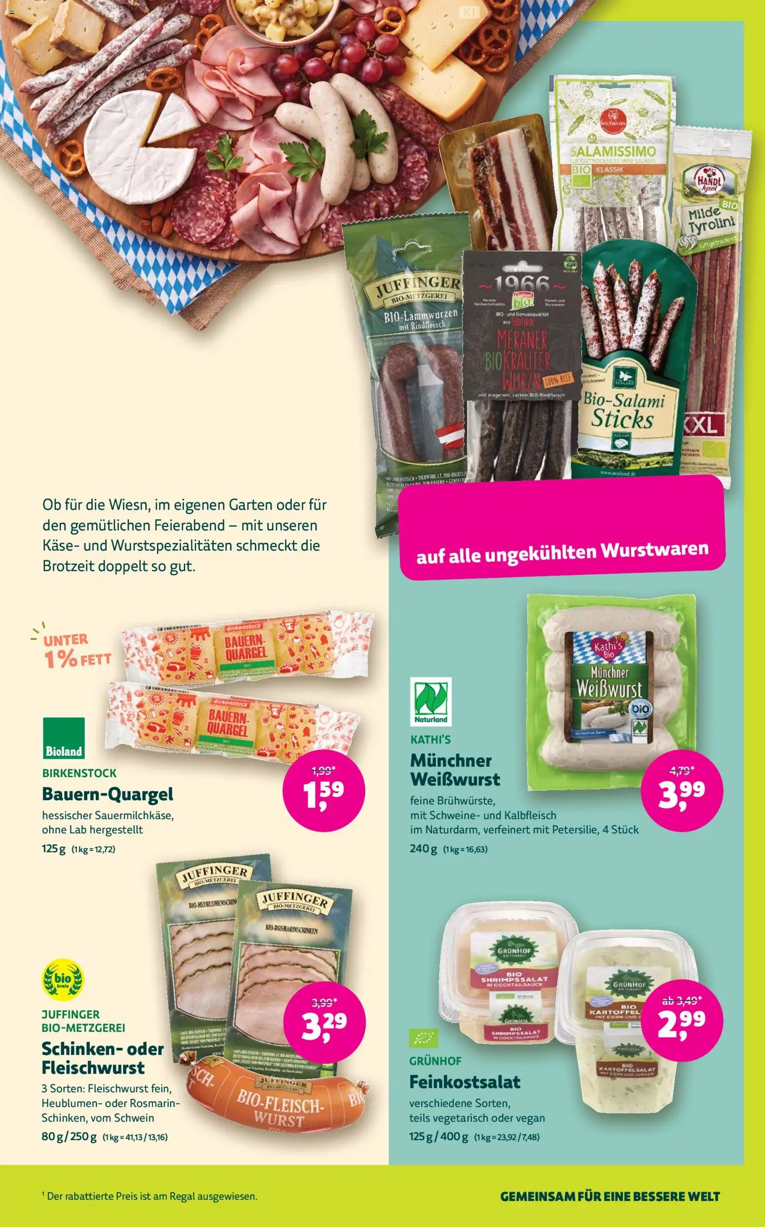 Denns BioMarkt Angebote – gültig ab 09.09.2026 | Seite: 7 | Produkte: Weißwurst, Wurst, Schinken, Rindfleisch
