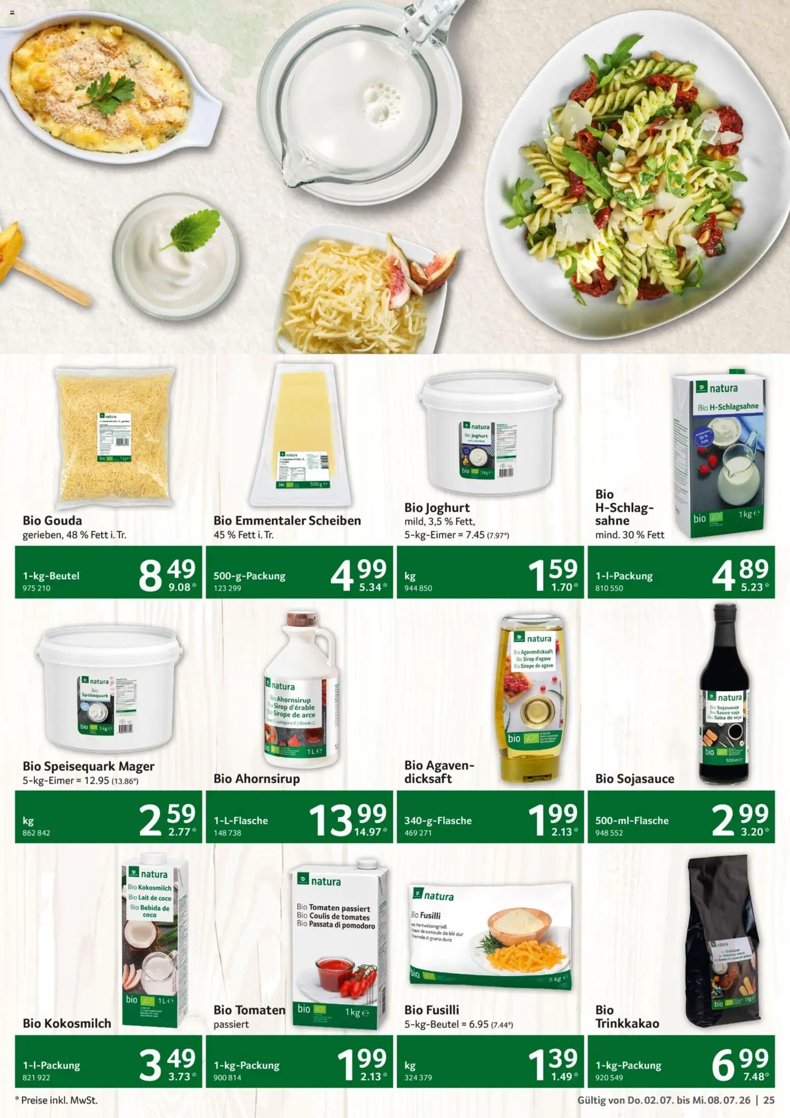 Selgros Prospekt – gültig ab 02.07.2026 | Seite: 25 | Produkte: Joghurt, Tomaten, Sahne, Speisequark