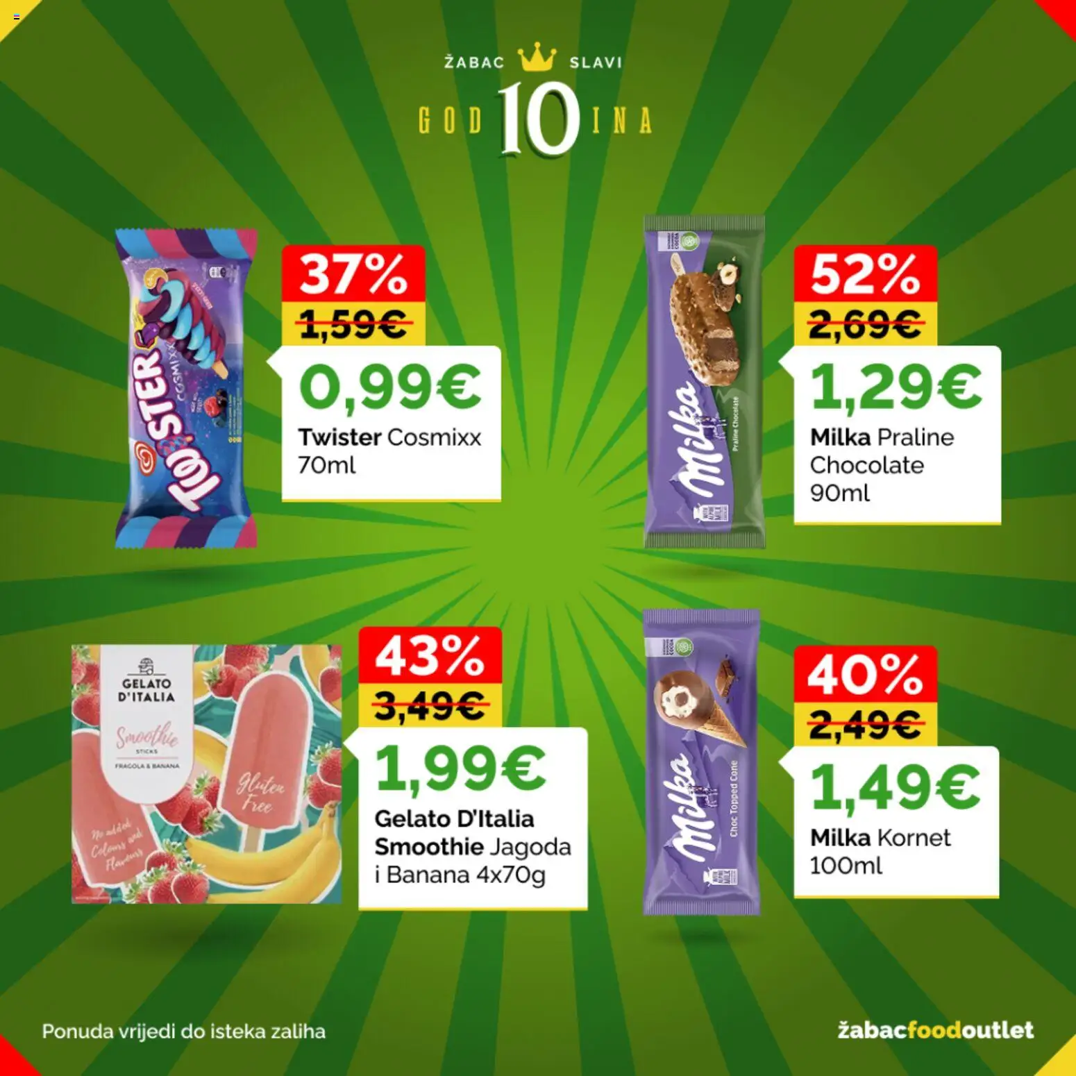 Žabac katalog | vrijedi od 01.06.2026 | Stranica: 29 | Proizvodi: Praline, Smoothie, Milka, Kornet