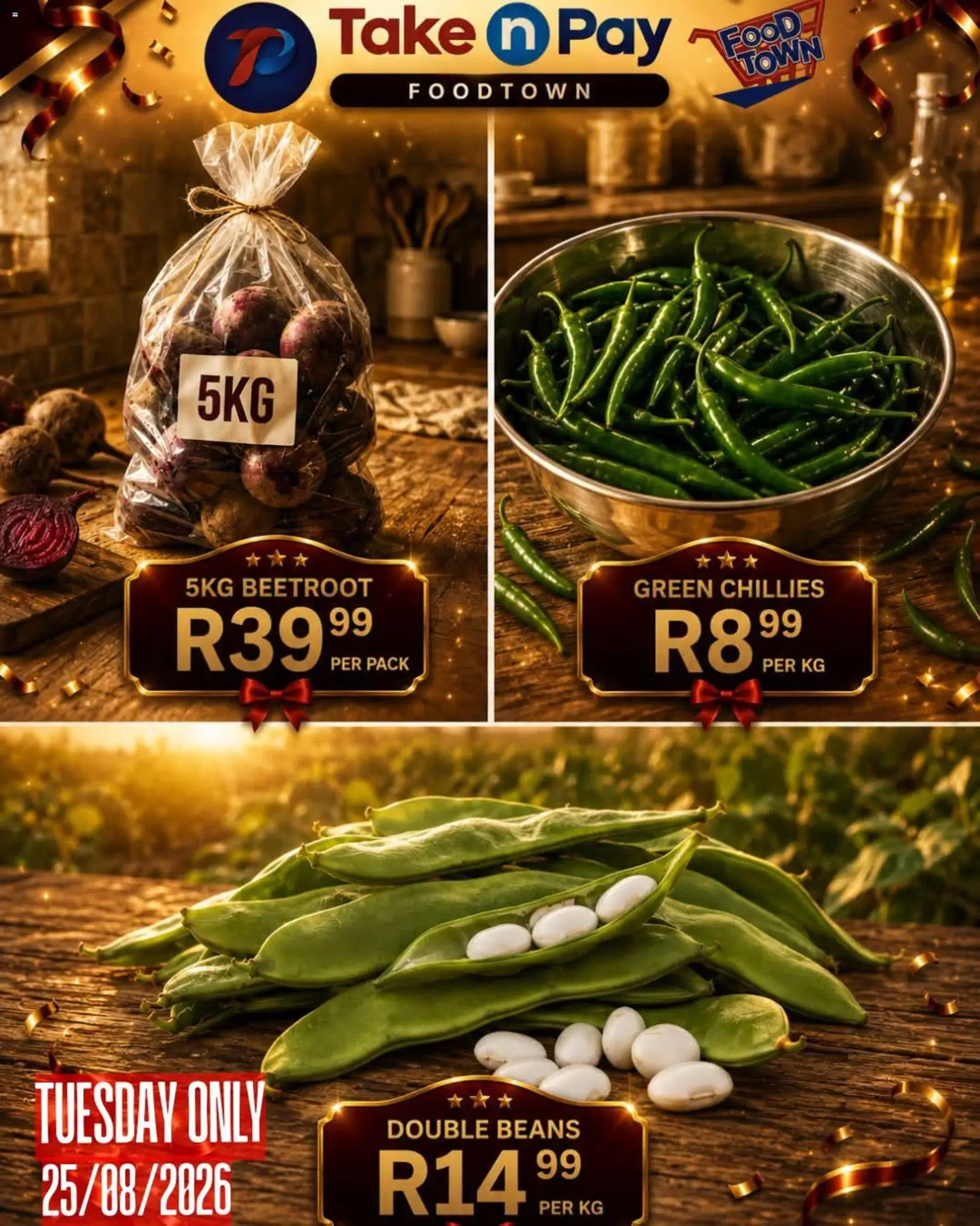 New Take n Pay catalogue – valid from 25/08/2026 | Page: 1 | Products: Beans