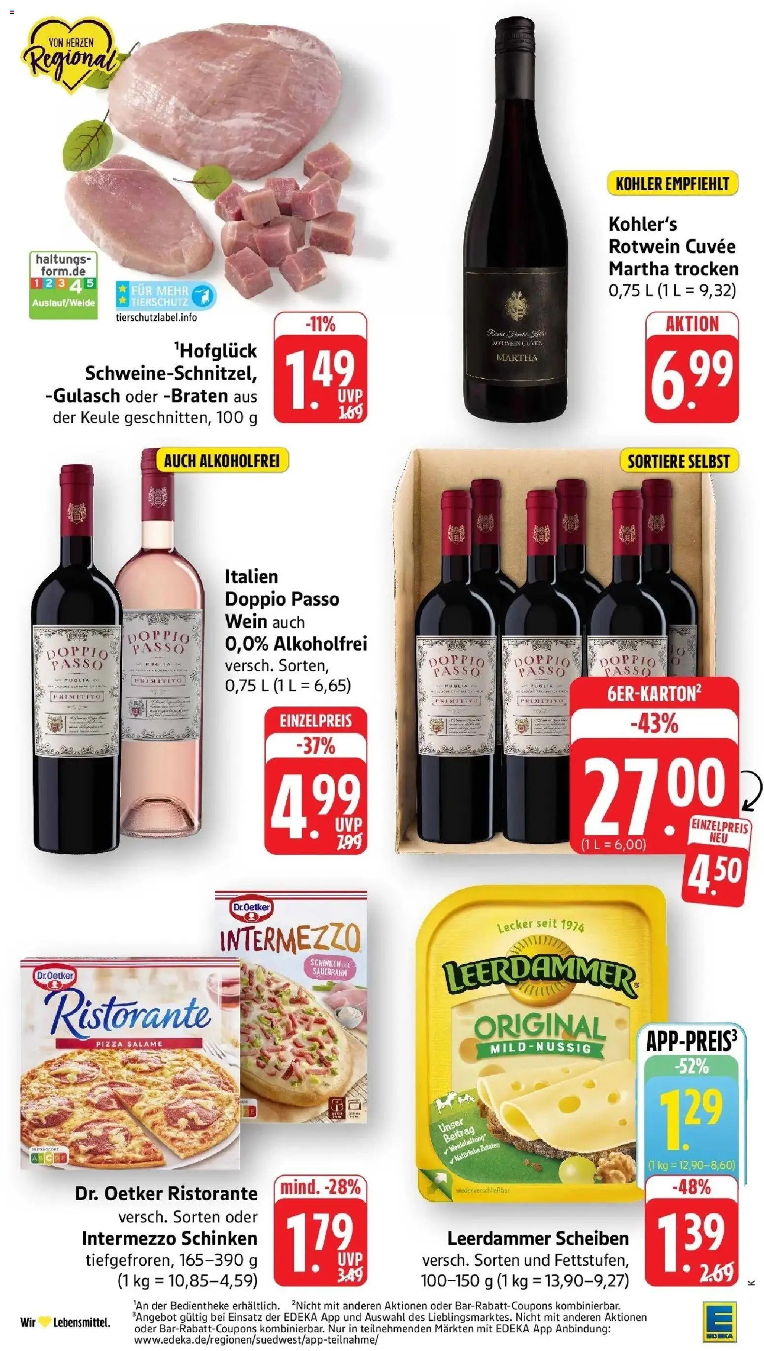Edeka Prospekt Ettenheim (ab 12.10.2026) » Angebote Online | Seite: 2 | Produkte: Ristorante, Leerdammer, Schinken, Pizza