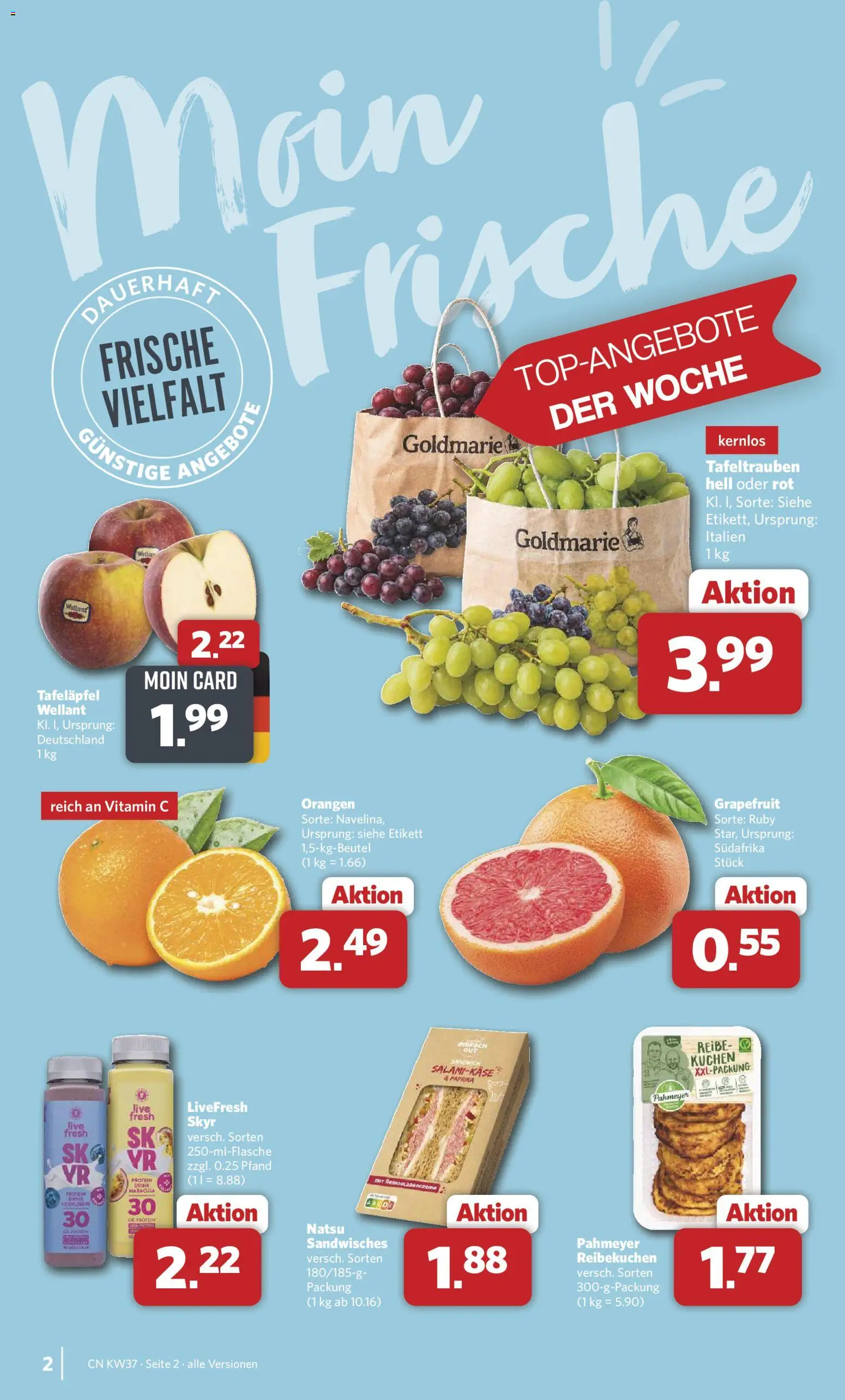 Combi Prospekt – gültig ab 07.09.2026 | Seite: 2 | Produkte: Orangen, Skyr, Grapefruit, Paprika