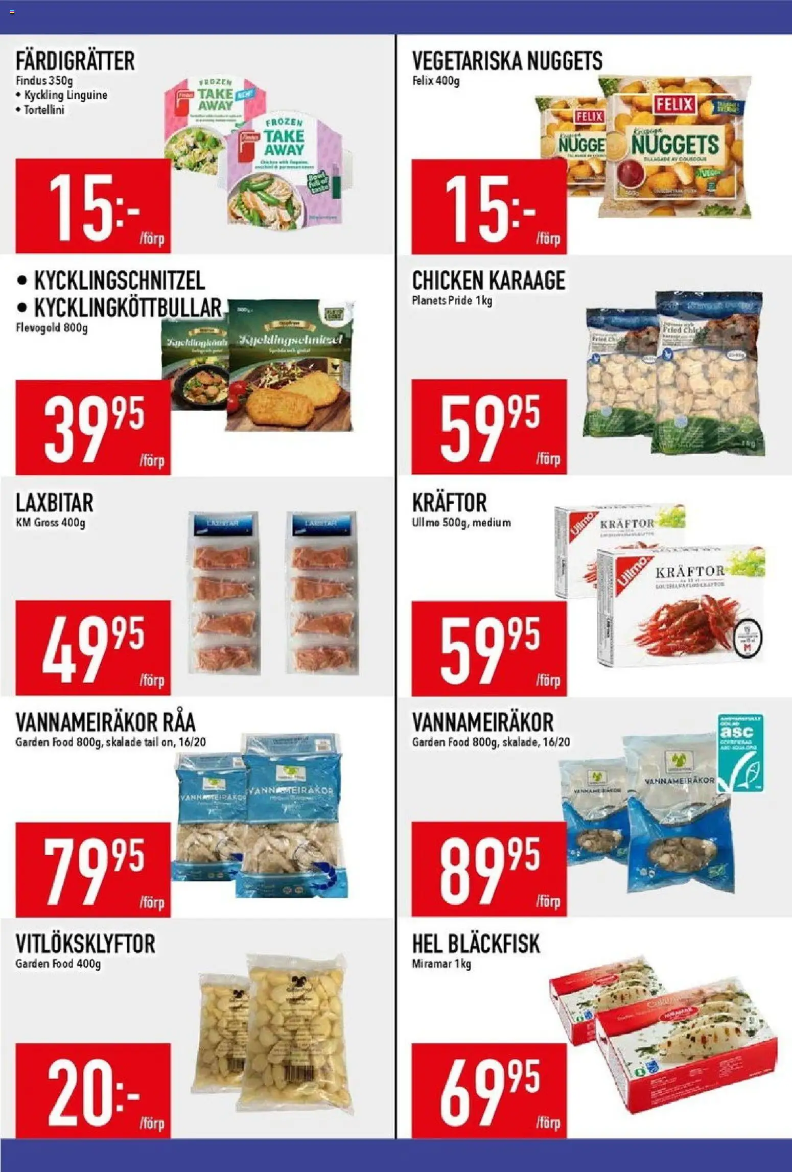 Matdax reklamblad aktuell från 10/08/2026 | Sida: 6 | Produkter: Färdigrätter, Kräftor, Kyckling