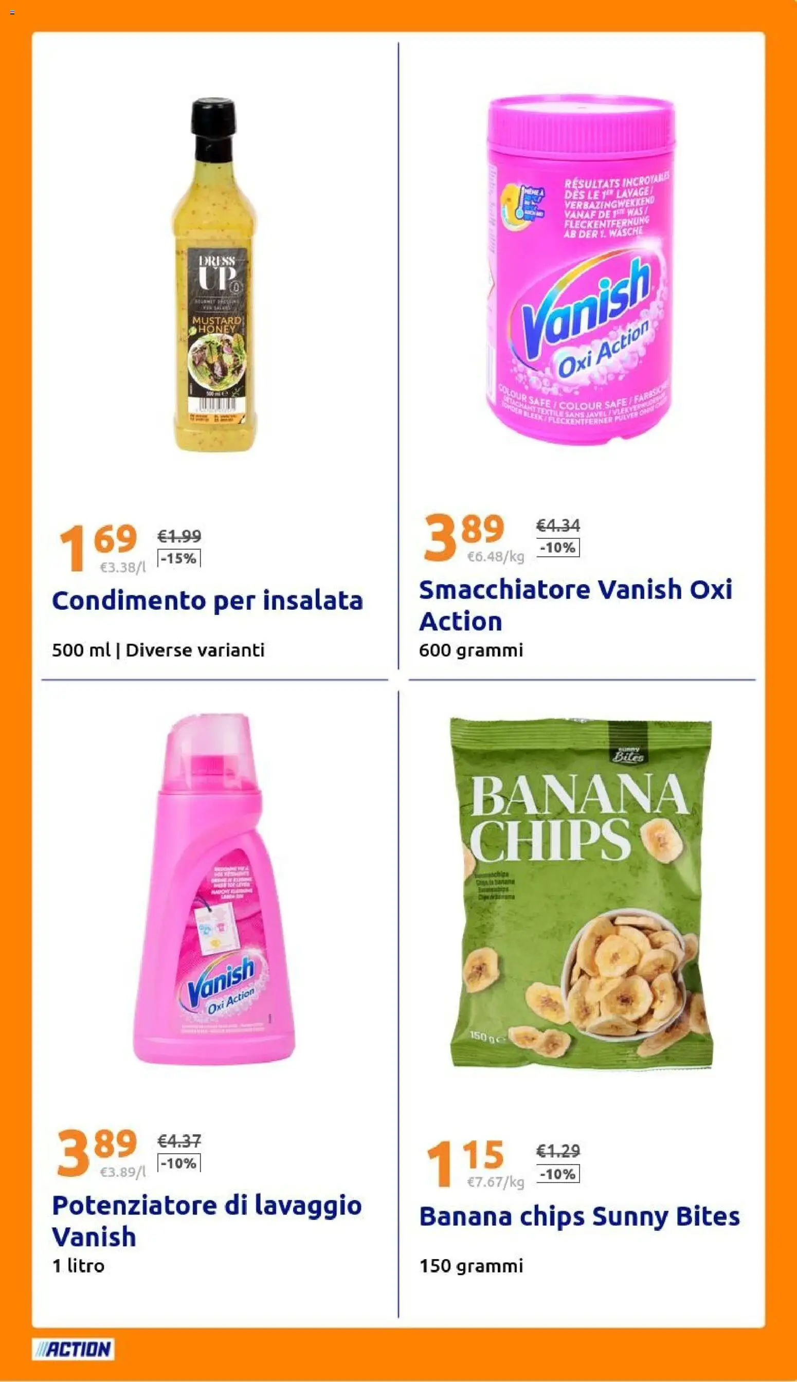 Volantino Action del 15/07/2026 | Pagina: 25 | Prodotti: Smacchiatore, Insalata