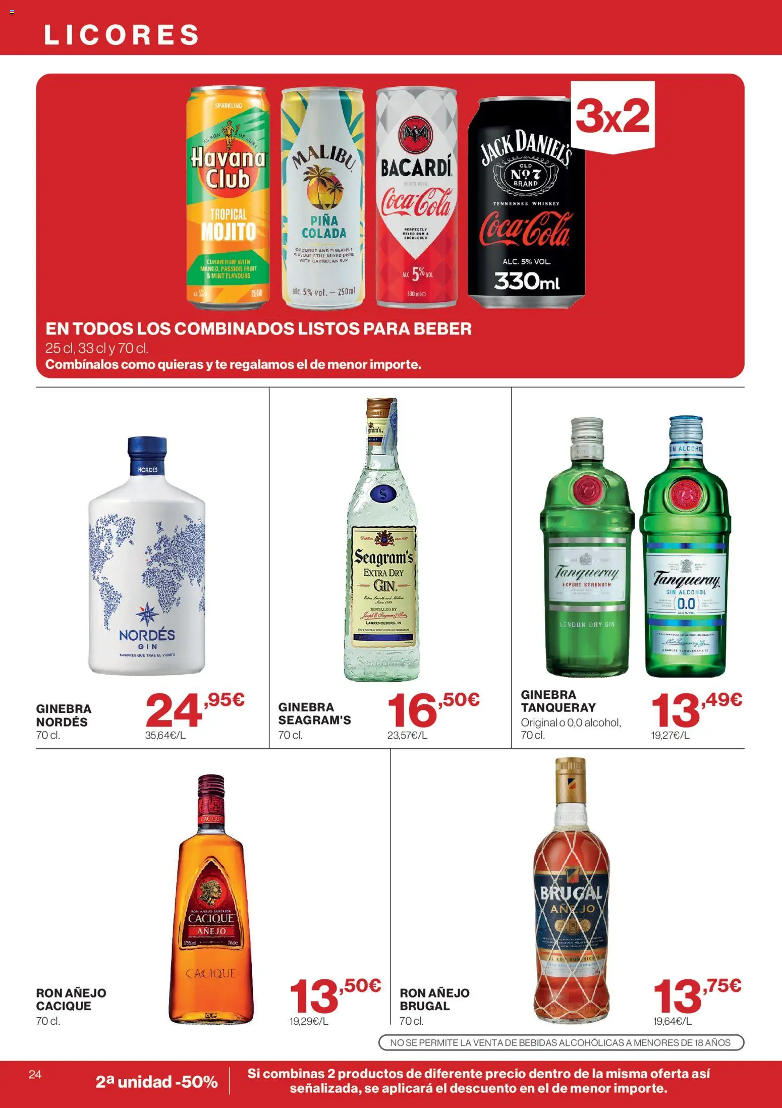 Supercor folleto │ válido desde el 28/10/2026 | Página: 24 | Productos: Havana, Bacardi, Ginebra, Bebidas