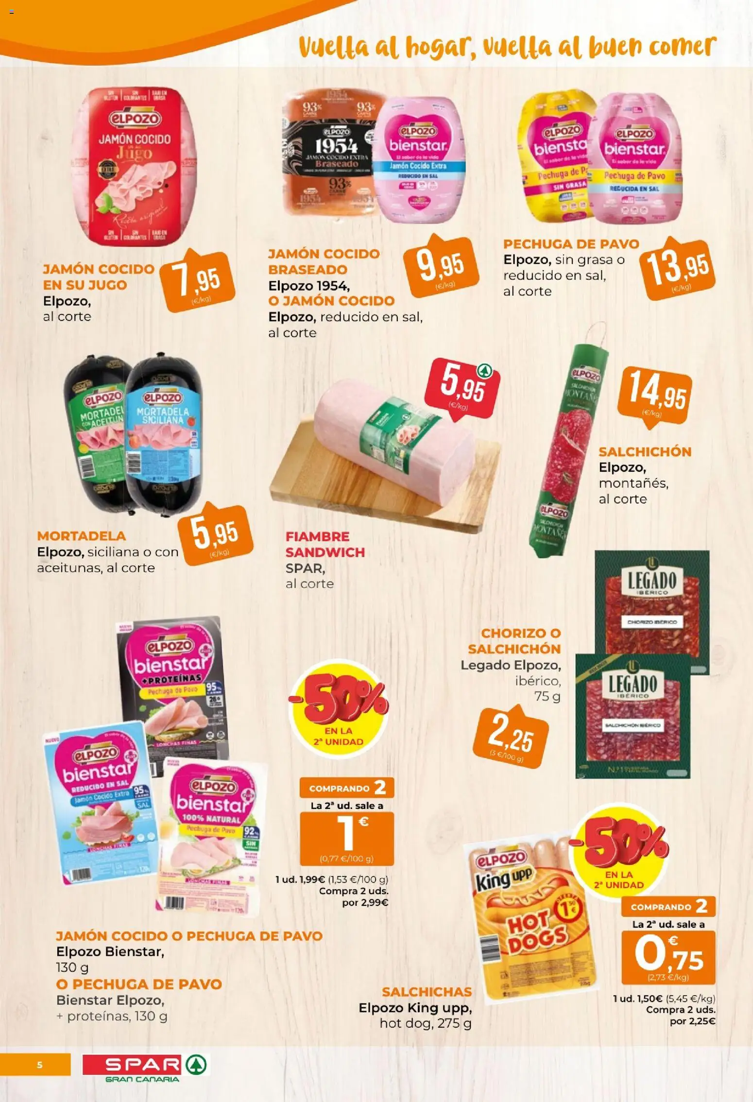 Spar folleto │ válido desde el 04/09/2026 | Página: 5 | Productos: Jugo, Sal, Carne, Salchichas