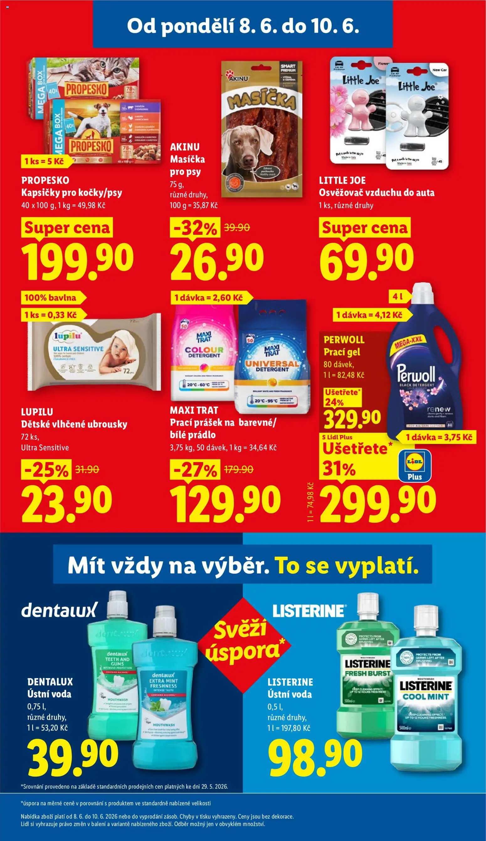 Lidl leták od 08.06.2026 | Strana: 35 | Produkty: Propesko, Ubrousky, Listerine, Osvěžovač vzduchu
