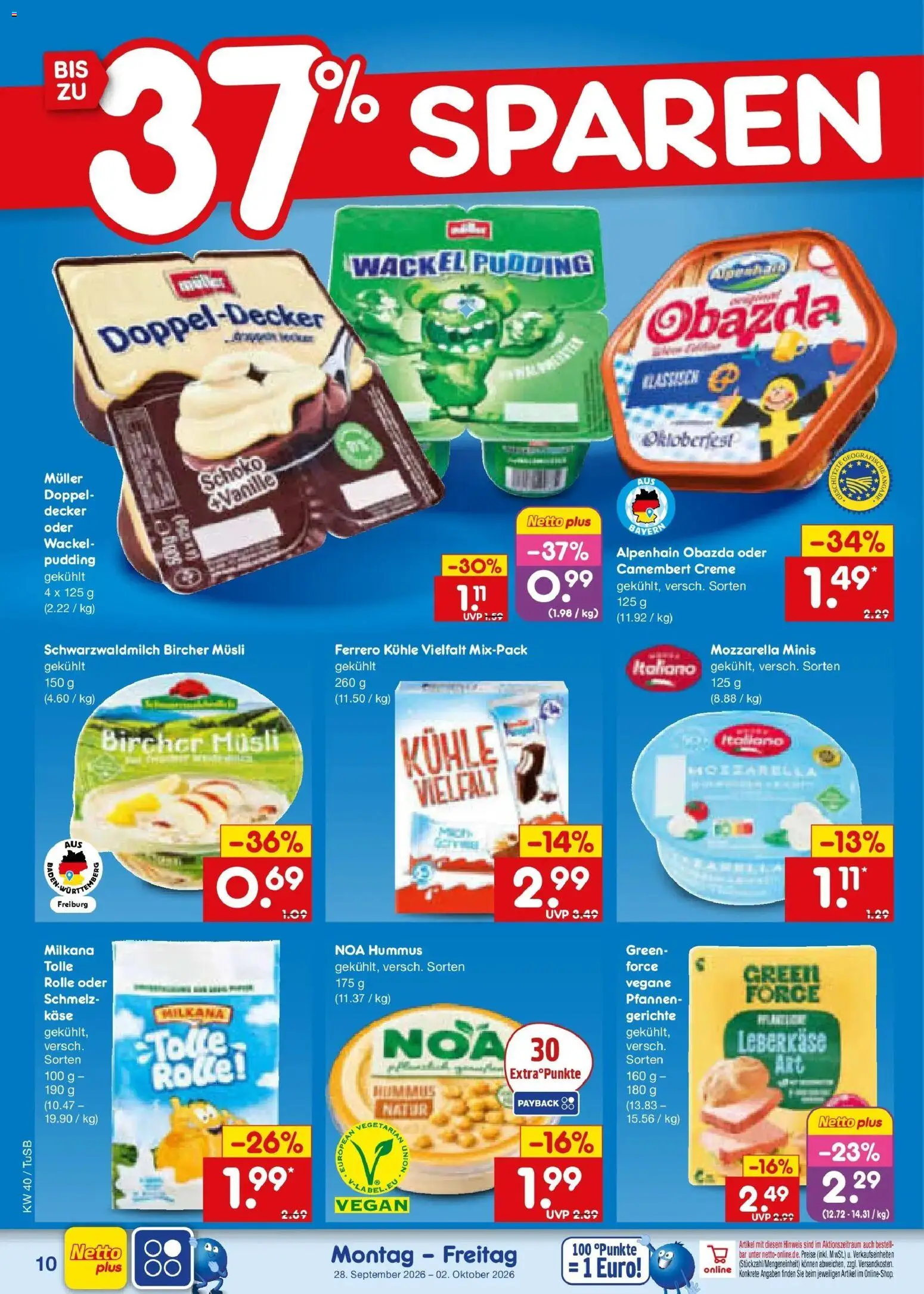 Netto Marken-Discount Prospekt Sindelfingen – gültig ab 28.09.2026 | Seite: 14 | Produkte: Pudding, Creme, Vanille, Camembert