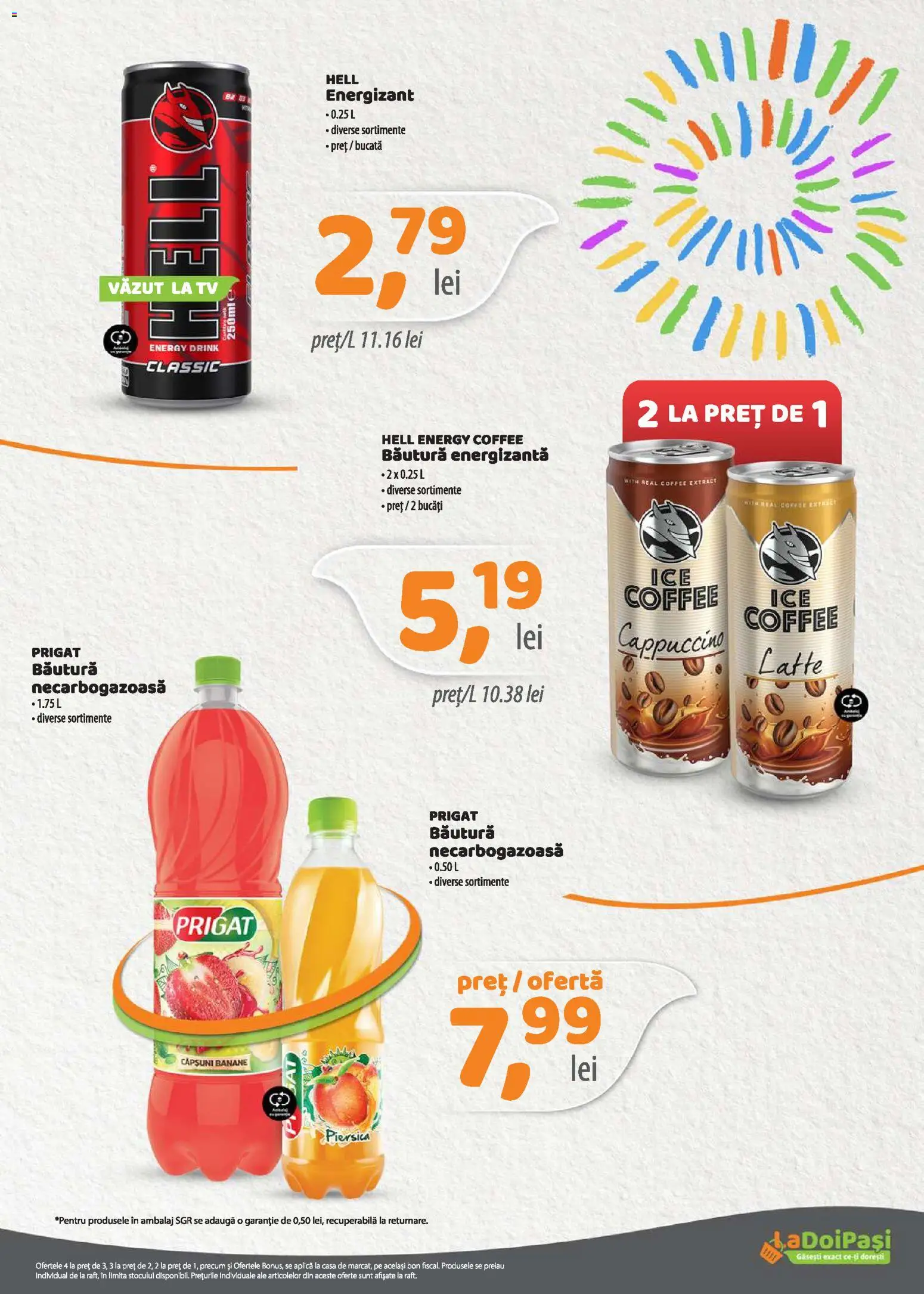 Noul catalog LaDoiPași – valabil de la 01.06.2026 | Pagină: 12 | Produse: Piersică, Băutură energizantă, Banane, Căpșuni