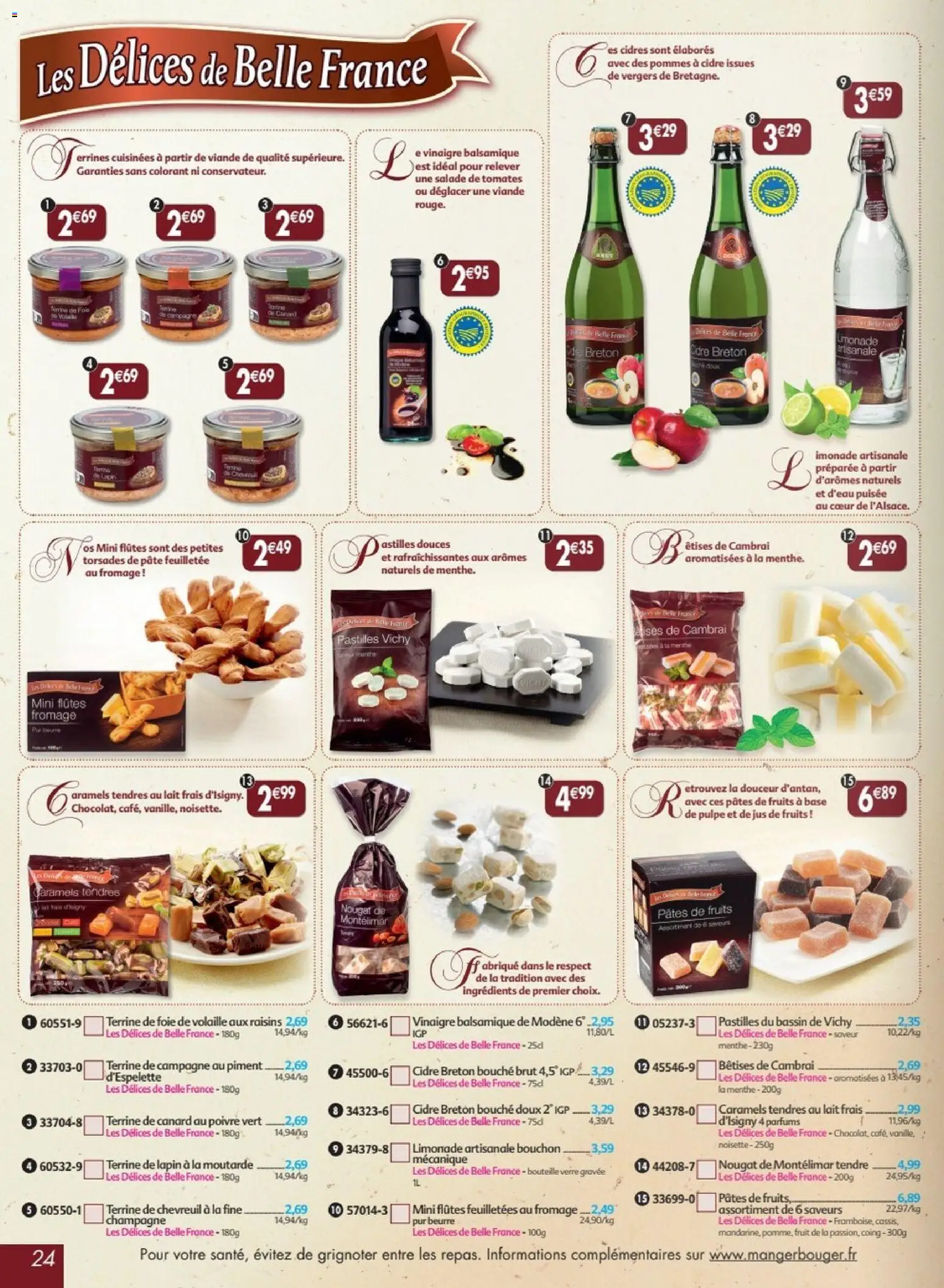 {H1} | Page: 24 | Produits: Fruits, Piment d'espelette, Jus de fruits, Moutarde