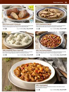 Bofrost Katalog ab 07.09.2026 gültig | Seite: 85 | Produkte: Schweinegulasch, Zwiebeln, Paprika, Soße
