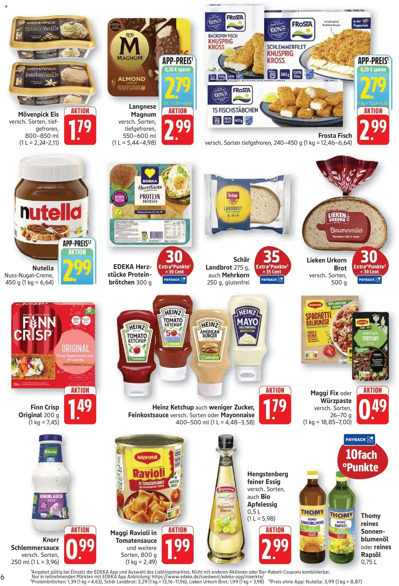 Edeka Prospekt Kröppen (ab 14.09.2026) » Angebote Online | Seite: 6 | Produkte: Maggi, Essig, Fischstabchen, Eis