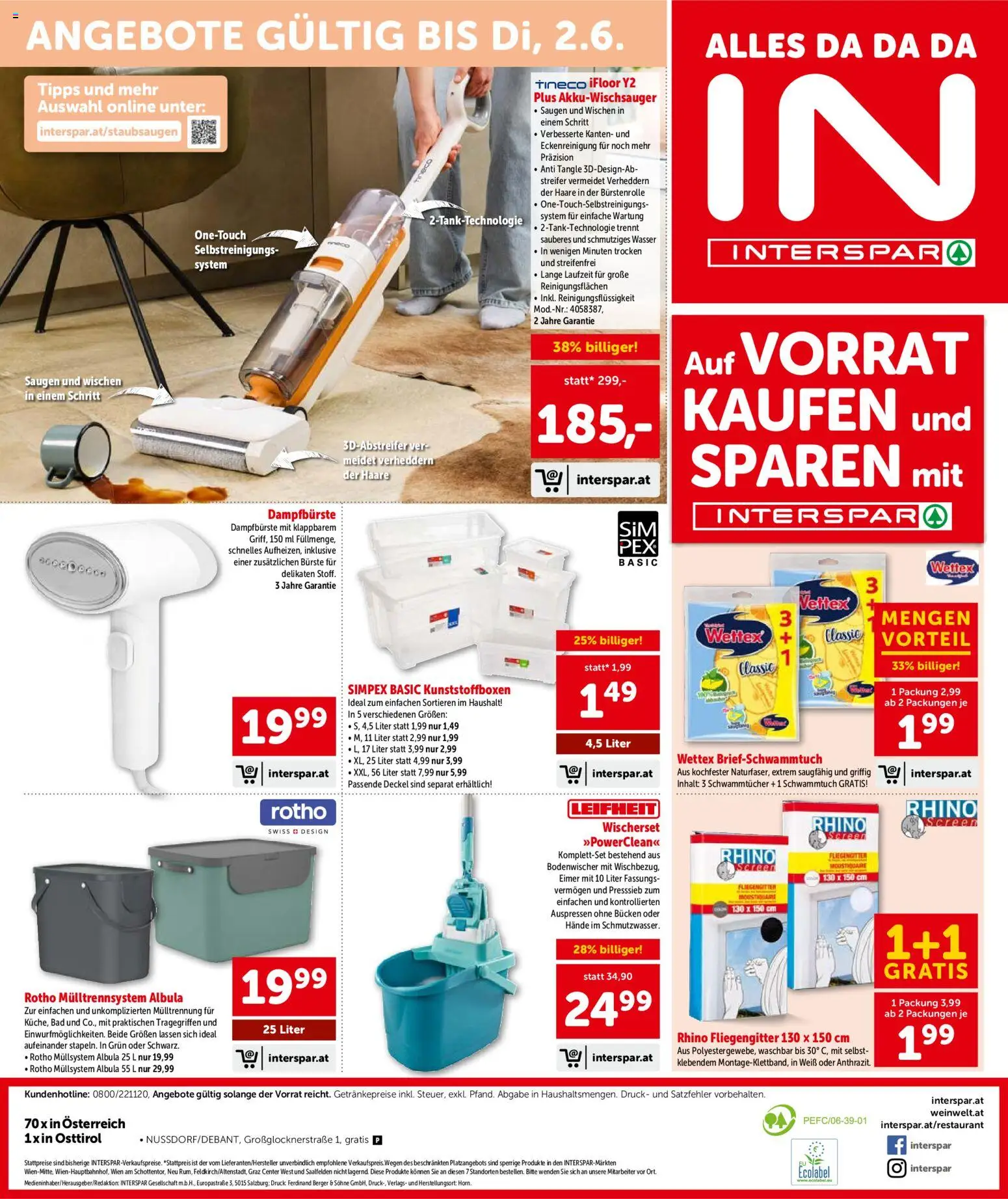 Interspar Flugblatt - Osttirol gültig ab 13.05.2026 | Seite: 17 | Produkte: Wasser, Bad, Bürste