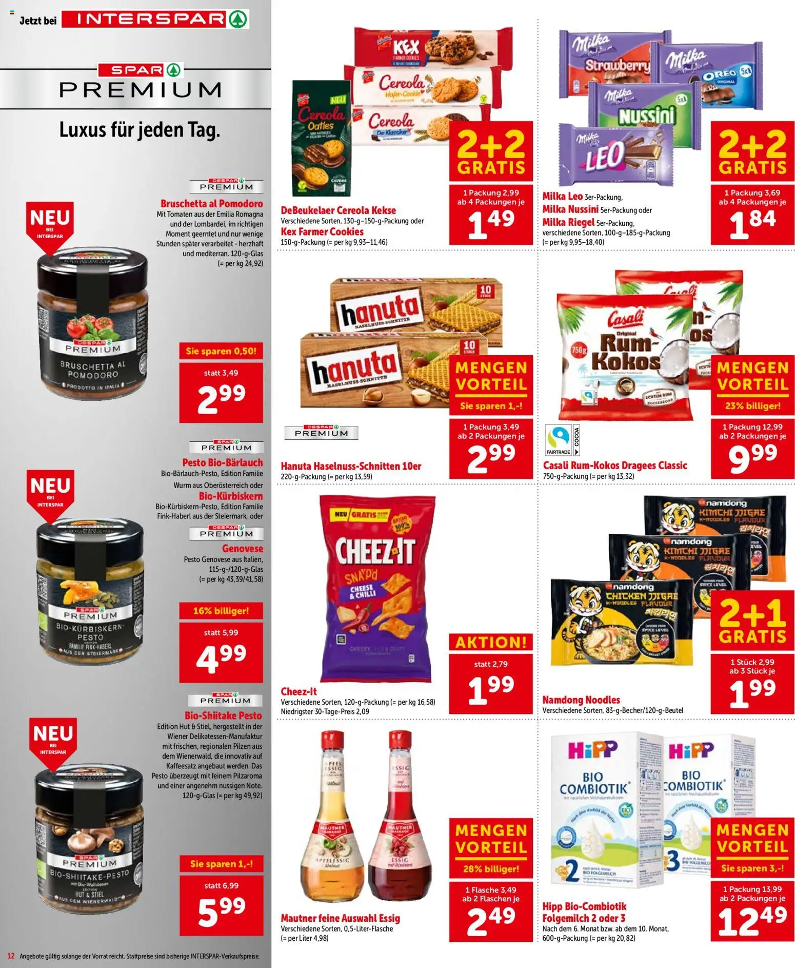 Interspar - Flugblatt gültig ab 13.08.2026 | Seite: 12 | Produkte: Kekse, Hut, Kimchi, Tomaten