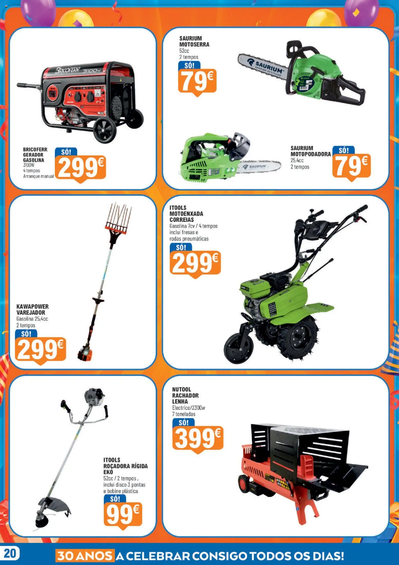 E.Leclerc folheto Aniversário Bazar Lamego │ válido de 15/10/2026 | Página: 20 | Produtos: Motoenxada, Roçadora