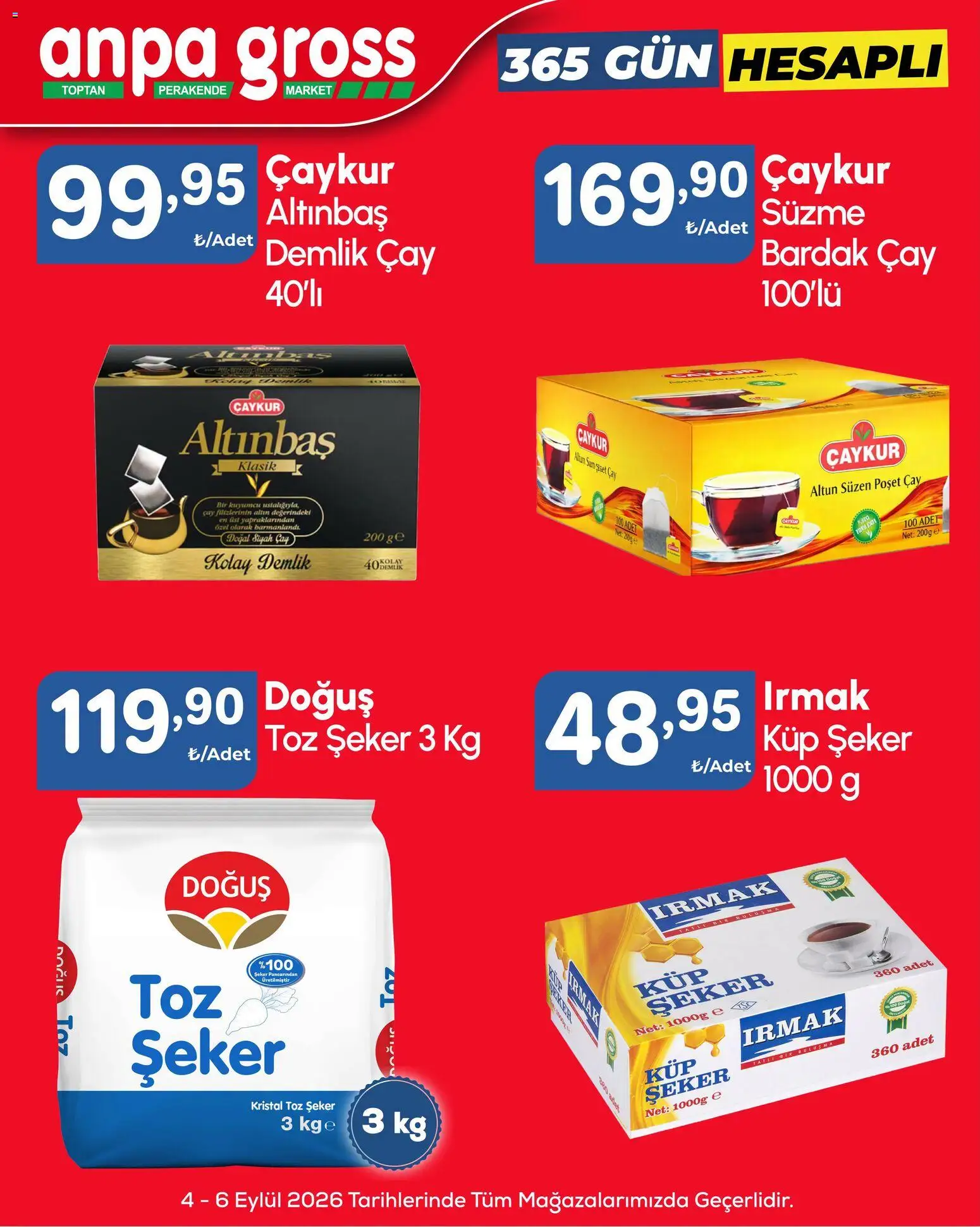 Anpa Gross - Hafta sonu fırsatları - 04 Eylül 2026 tarihinden itibaren geçerlidir | Sayfa: 7 | Ürünler: Çay, Bardak, Küp şeker, Demlik