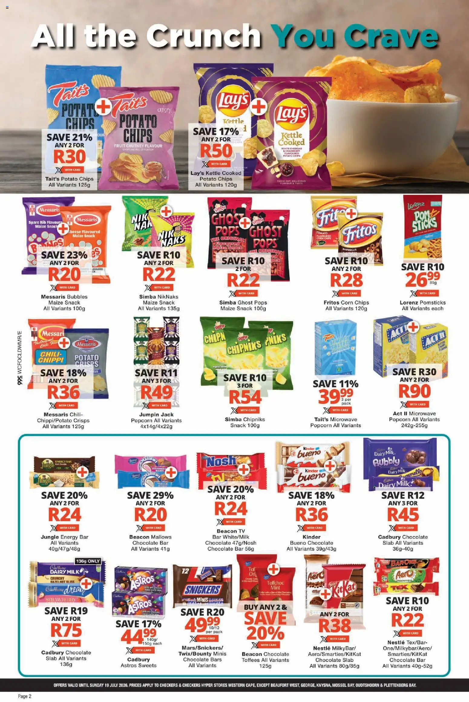 New Checkers catalogue – valid from 25/06/2026 | Page: 2 | Products: Sweets, Chutney, TV, Popcorn