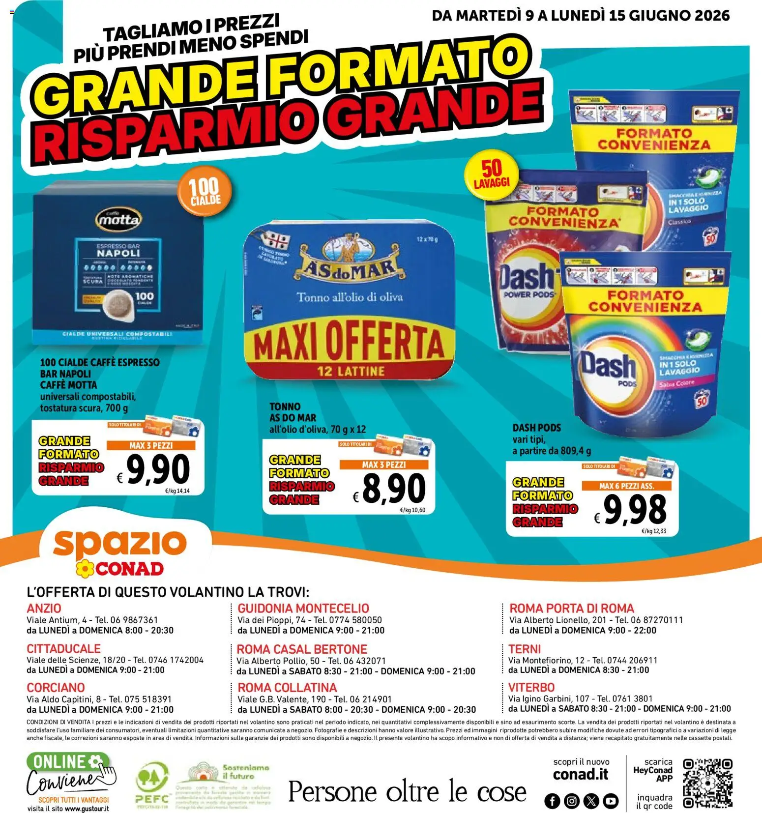 Volantino Spazio Conad del 09.06.2026 | Pagina: 8 | Prodotti: Caffè, Tonno