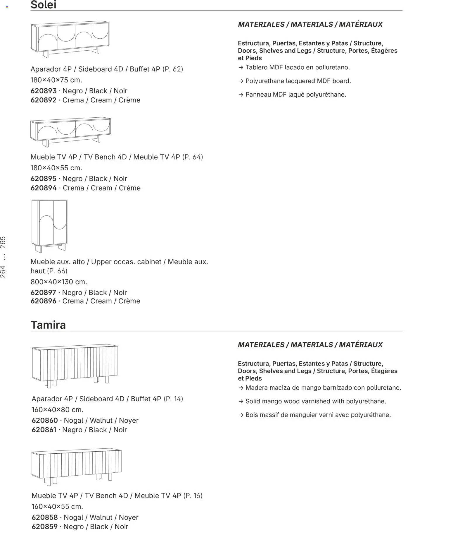 Conforama aktionen Mome – gültig ab 01.01.2026 | Seite: 264 | Produkte: Mango, TV, Sideboard, Creme