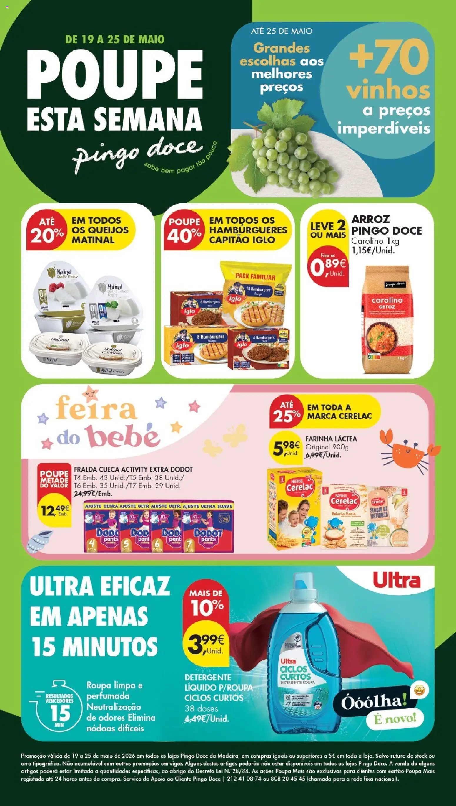 Pingo DocePoupe Esta Semana Madeira │ válido de 19.05.2026 | Página: 32 | Produtos: Capitão iglo, Detergente, Nestlé, Arroz