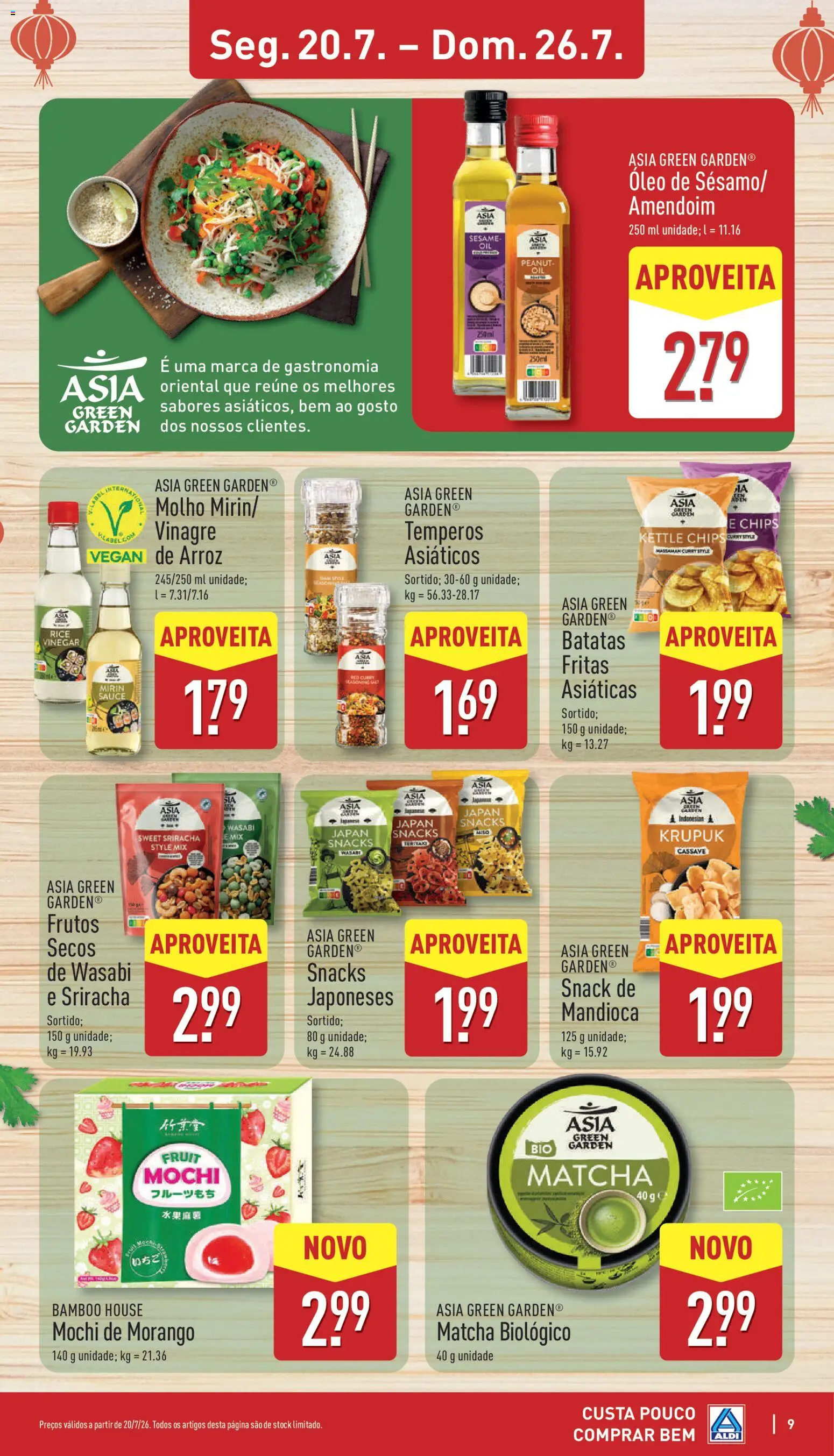 Aldi folheto │ válido de 20/07/2026 | Página: 9 | Produtos: Vinagre, Vinagre de arroz, Batatas, Arroz
