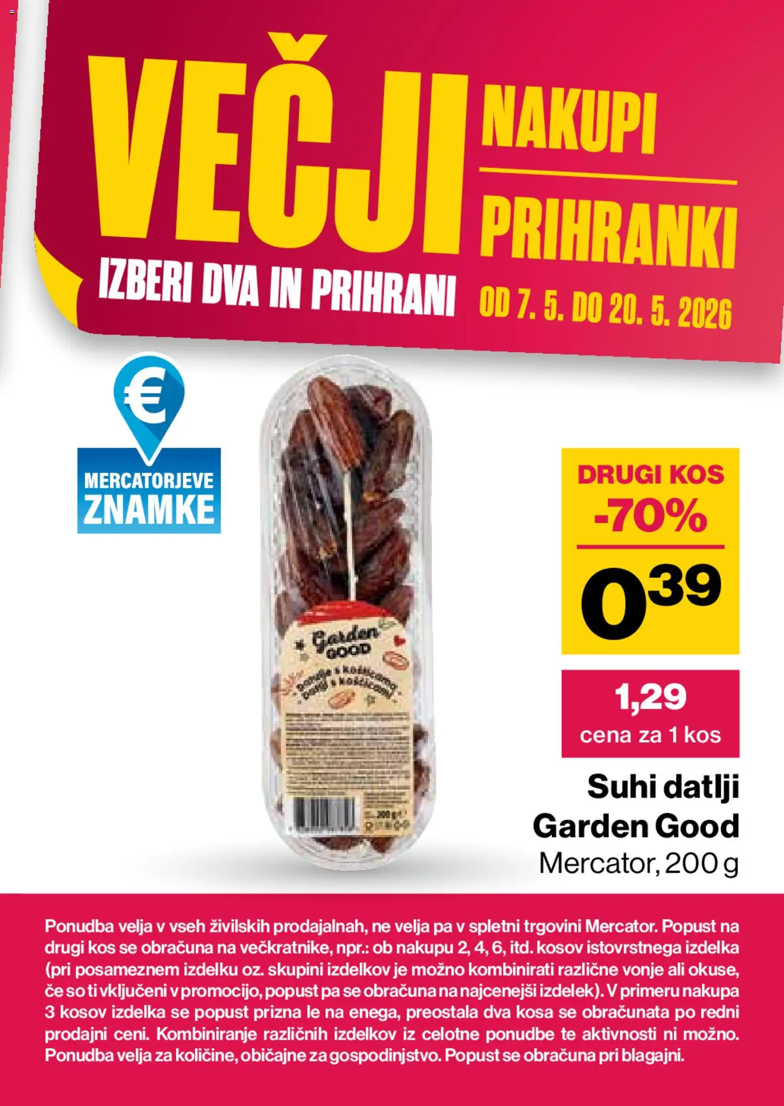 Novi Mercator katalog ponudbe – veljaven od 07.05.2026 | Stran: 38 | Izdelki: Datlji, Kos
