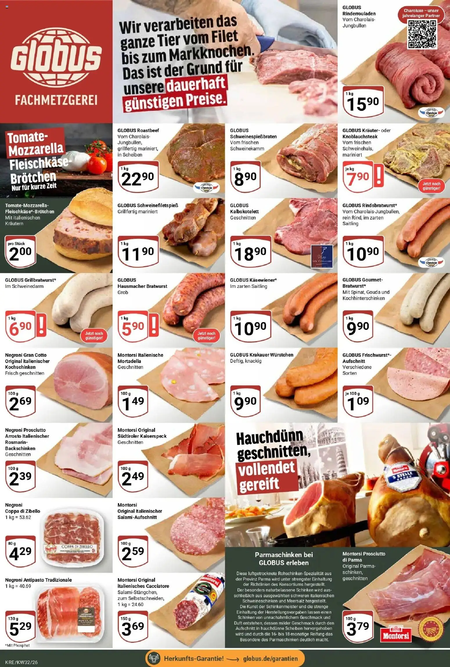 Globus Prospekt Krefeld (ab 03.08.2026) » Angebote online | Seite: 6 | Produkte: Gouda, Bratwurst, Duft, Schinken