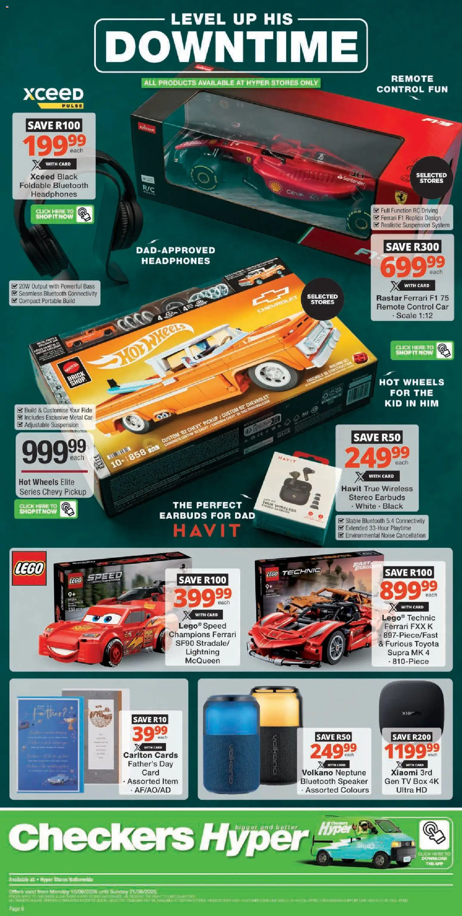 New Checkers catalogue – valid from 15.06.2026 | Page: 6 | Products: Earbuds, Headphones, Speaker, Box