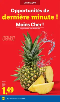LIDL - Prévisualisation de Ananas, Ananas La pièce Catégorie 1 Calibre 9 valide à partir de 27/08/2026 | Page: 4