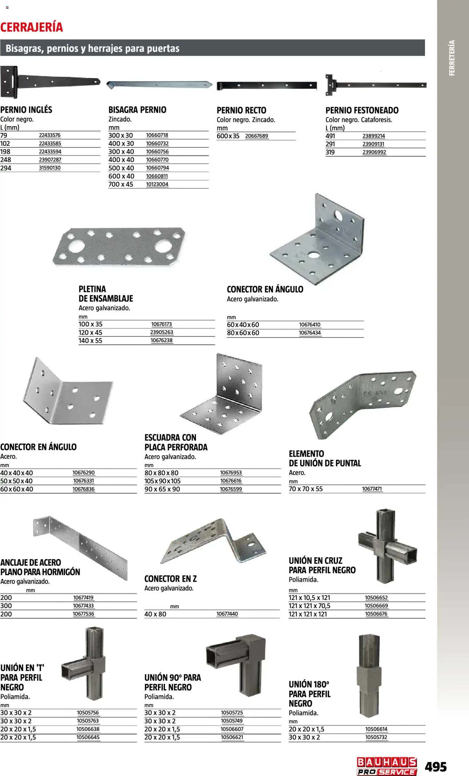 Bauhaus ProService │ válido desde el 11/05/2026 | Página: 495 | Productos: Conector, Puertas