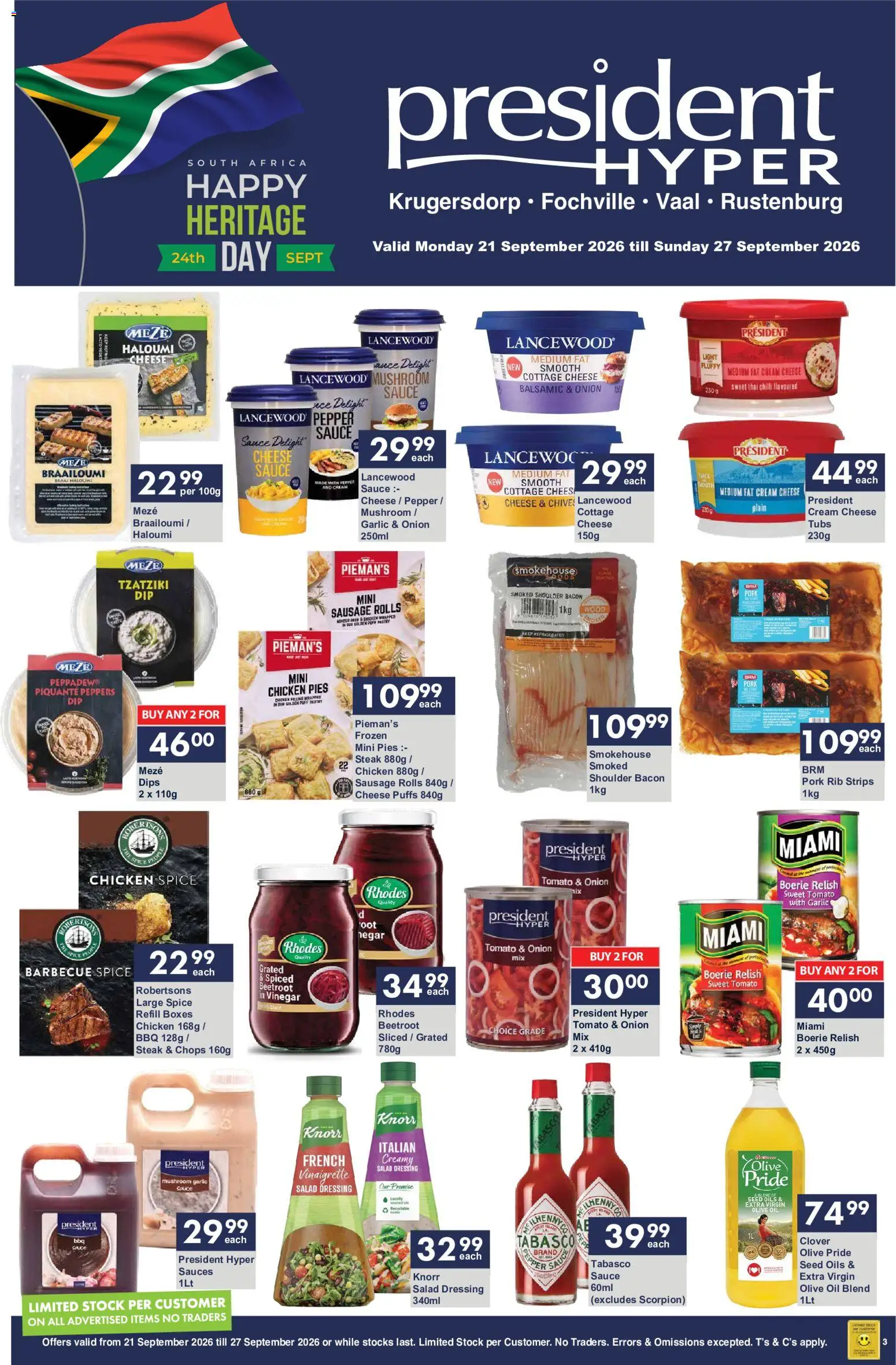 New President Hyper catalogue – valid from 21/09/2026 | Page: 2 | Products: Sauces, Vinegar, Pork, Chilli