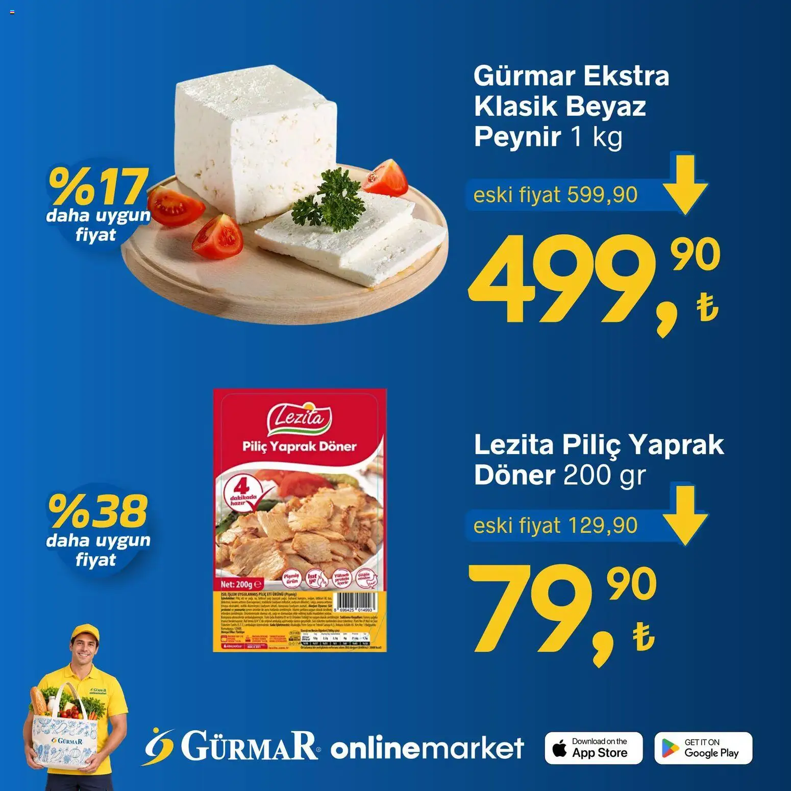 Gürmar - Varan Firsatlar - 01 Ekim 2026 tarihinden itibaren geçerlidir | Sayfa: 7 | Ürünler: Döner, Peynir, Piliç