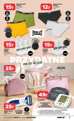 Pogląd oferty "Ciśnieniomierz naramienny, 1 szt." - ważna od 16.07.2026 | Strona: 7 | Produkty: Skarpety, Skarpety damskie, Bokserki męskie, Skarpety męskie