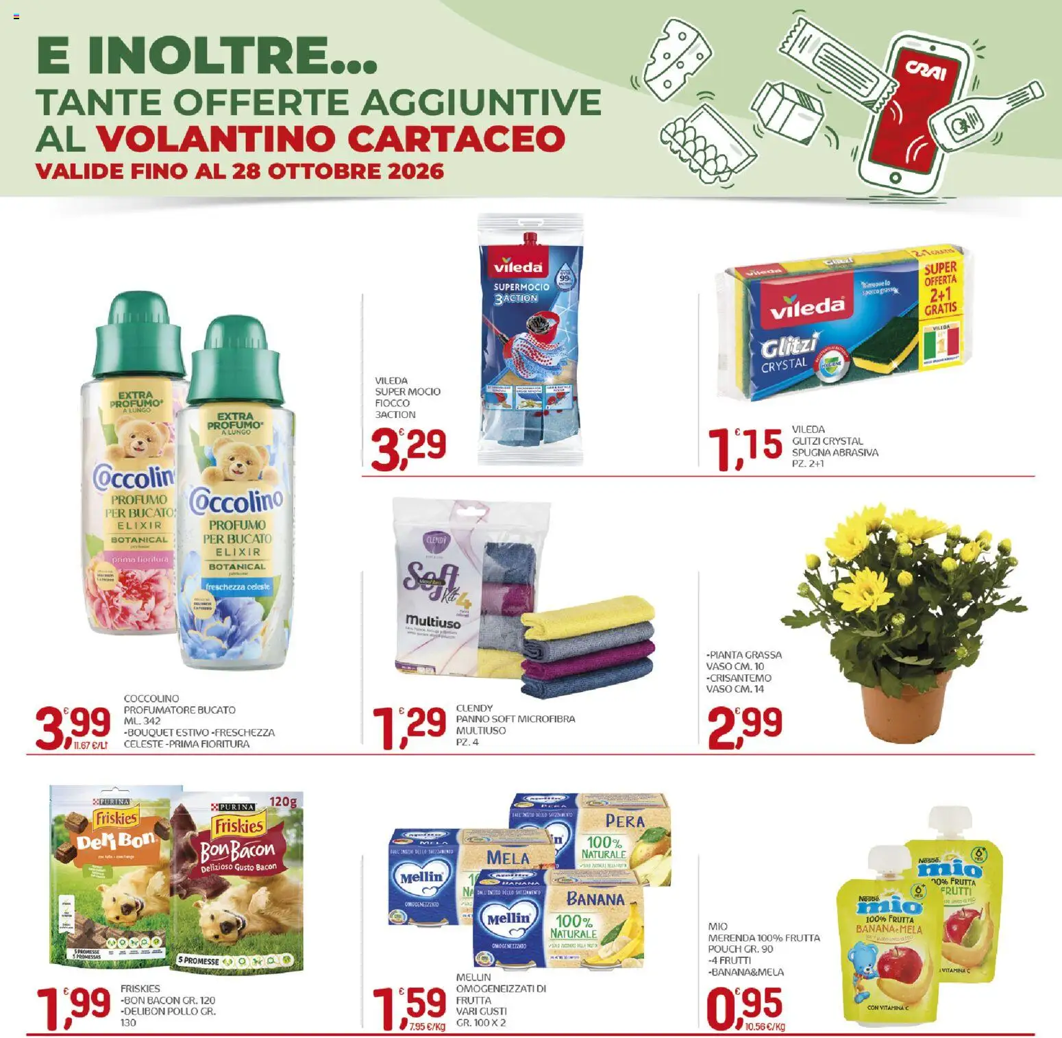 Volantino CRAI del 15/10/2026 | Pagina: 25 | Prodotti: Pera, Bacon, Vaso, Profumo