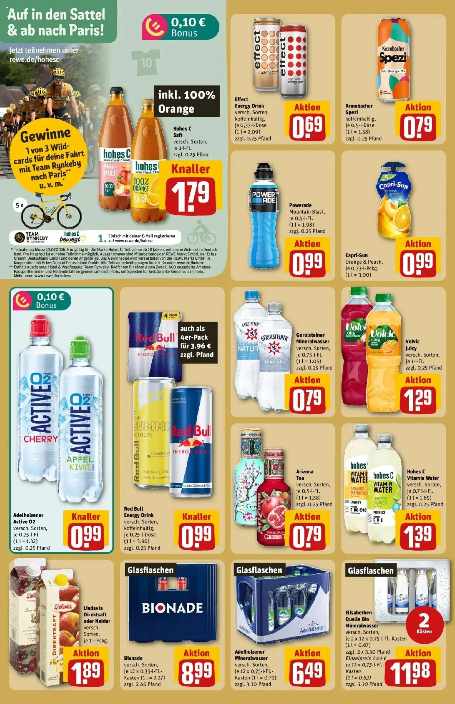 Rewe Prospekt Wetzlar – gültig ab 13.07.2026 | Seite: 16 | Produkte: Bionade, Limette, Saft, Gerolsteiner