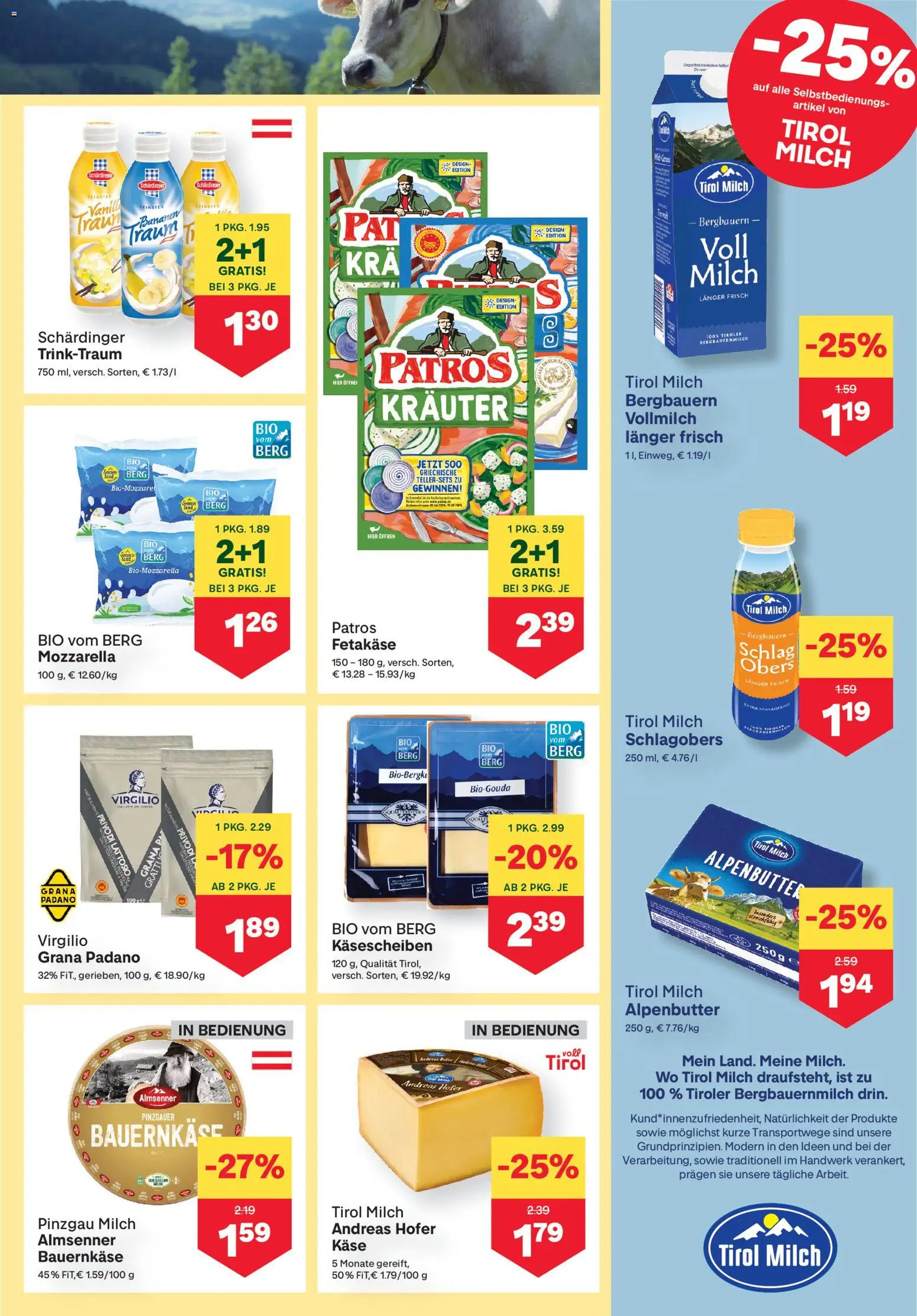 MPREIS Flugblatt gültig ab 13.05.2026 | Seite: 5 | Produkte: Milch, Käse, Bananen