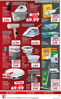 Kaufland Prospekt Freital ab 27.08.2026 gültig | Seite: 49 | Produkte: Philips, Rasierer, Korb, Swiffer