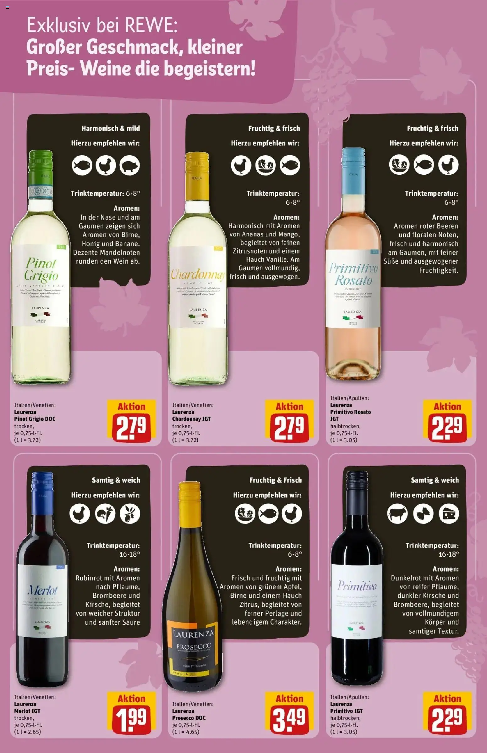 REWE Prospekt ab 17.08.2026 zum Blättern » Angebote | Seite: 21 | Produkte: Ananas, Prosecco, Birne, Wein