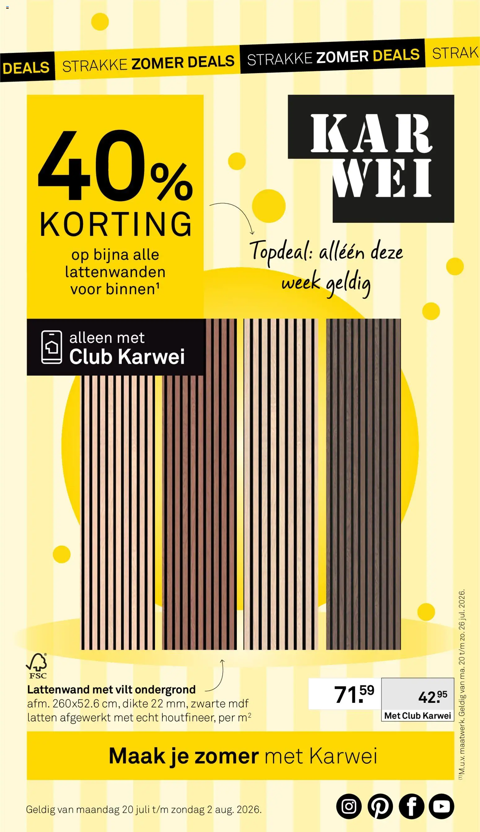 KARWEI folder vanaf 20 catalogue cover
