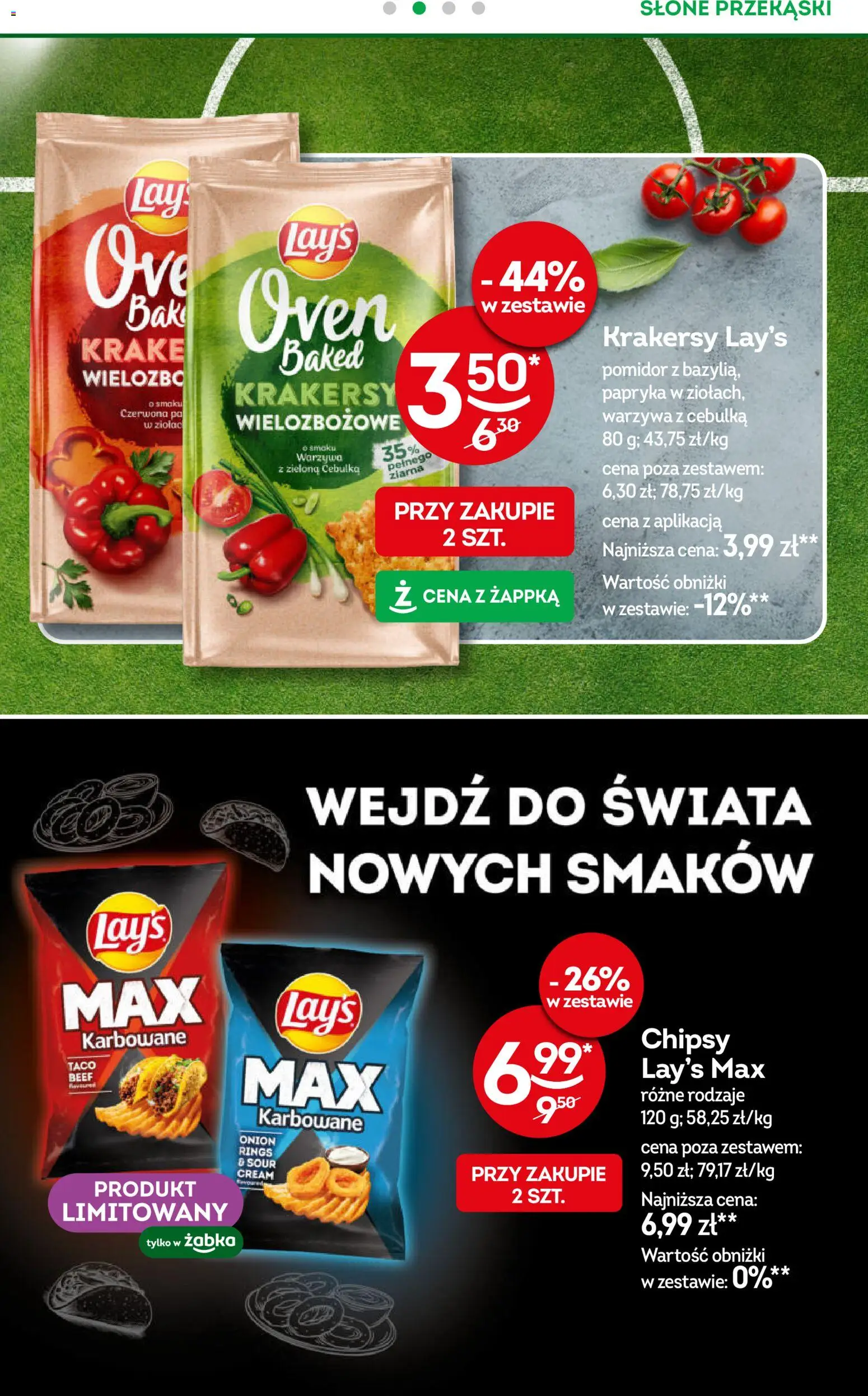 Żabka gazetka od 01.07.2026 | Strona: 21 | Produkty: Chipsy, Papryka, Krakersy, Warzywa
