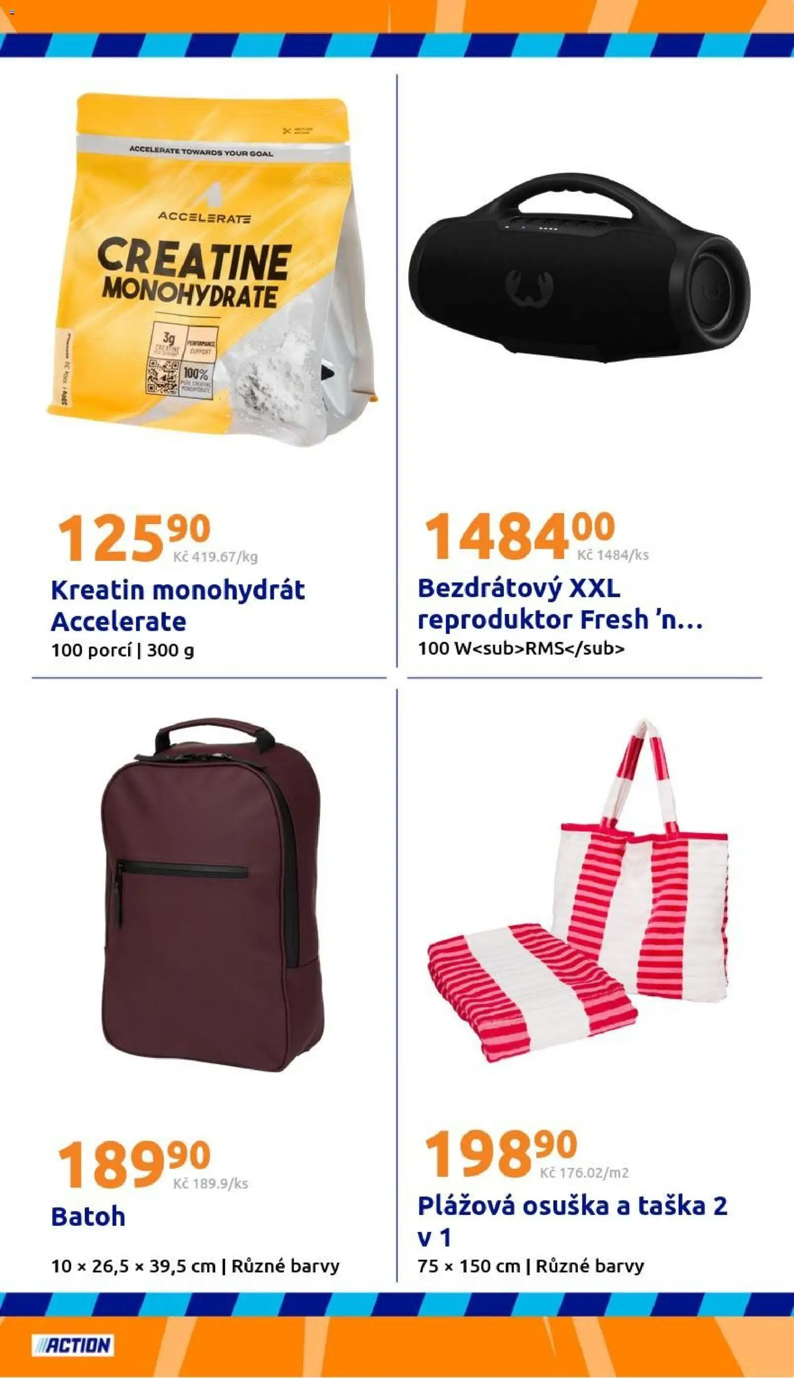 Action leták od 27.05.2026 | Strana: 21 | Produkty: Taška, Plážová osuška, Reproduktor, Barvy