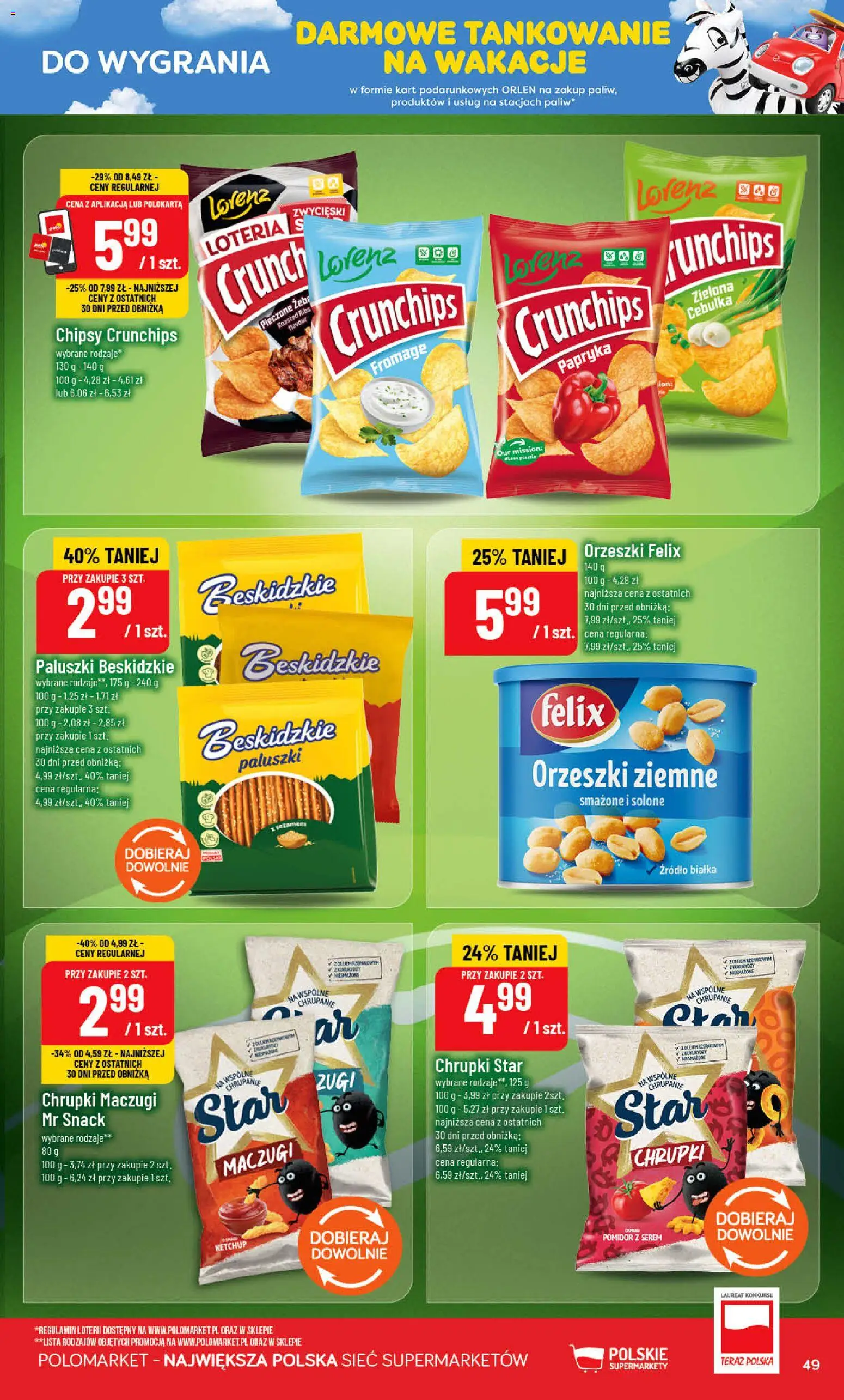 POLOmarket gazetka od 01.07.2026 | Strona: 49 | Produkty: Chipsy, Ketchup, Papryka, Paluszki