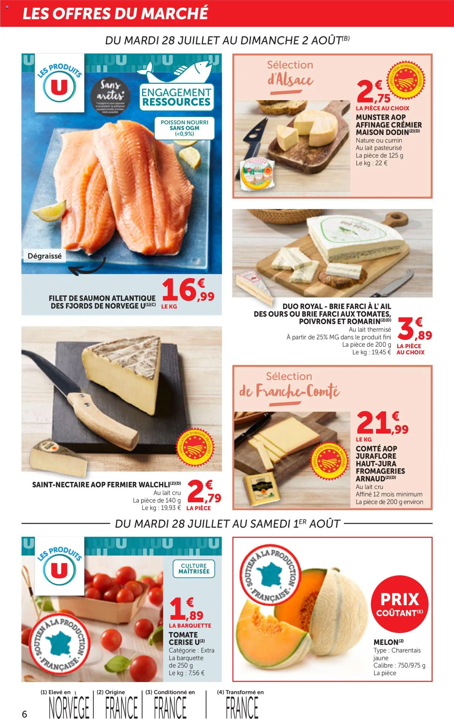 {H1} | Page: 6 | Produits: Cumin, Filet de saumon, Lait, Saumon