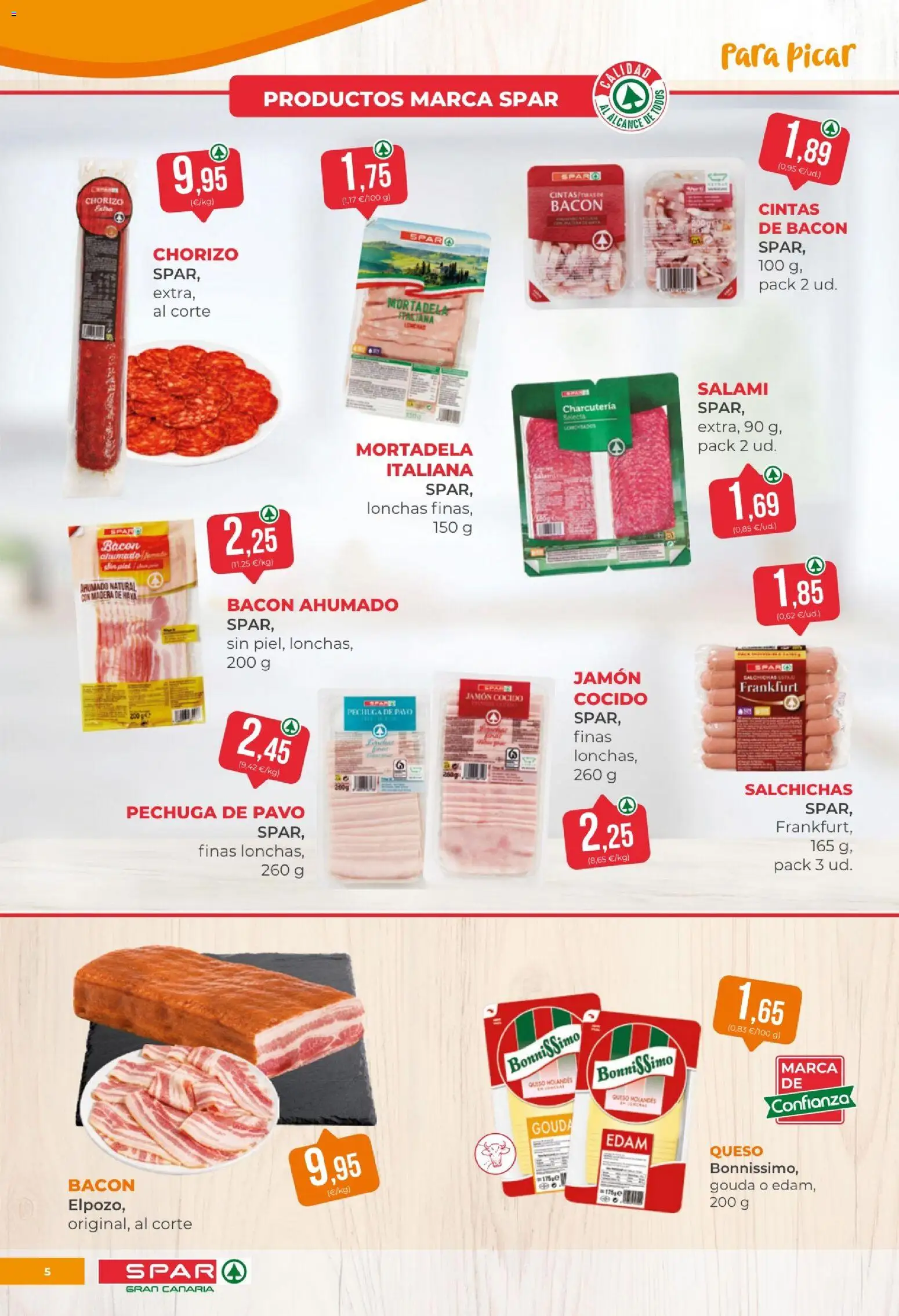 Spar folleto │ válido desde el 18/09/2026 | Página: 5 | Productos: Jamón, Jamón cocido, Salami, Salchichas