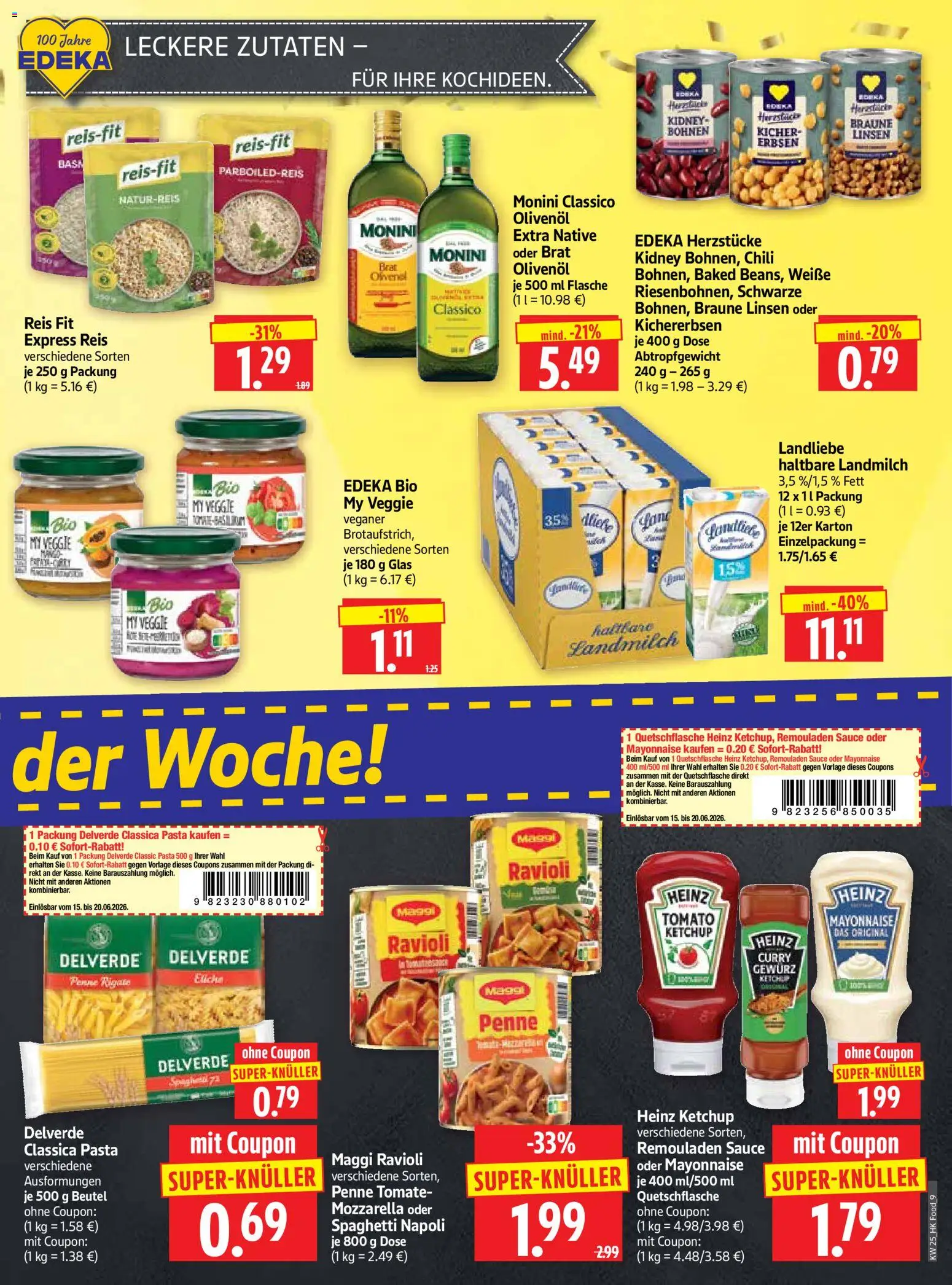 HERKULES Prospekt – gültig ab 15.06.2026 | Seite: 9 | Produkte: Mozzarella, Heinz ketchup, Chili, Ketchup