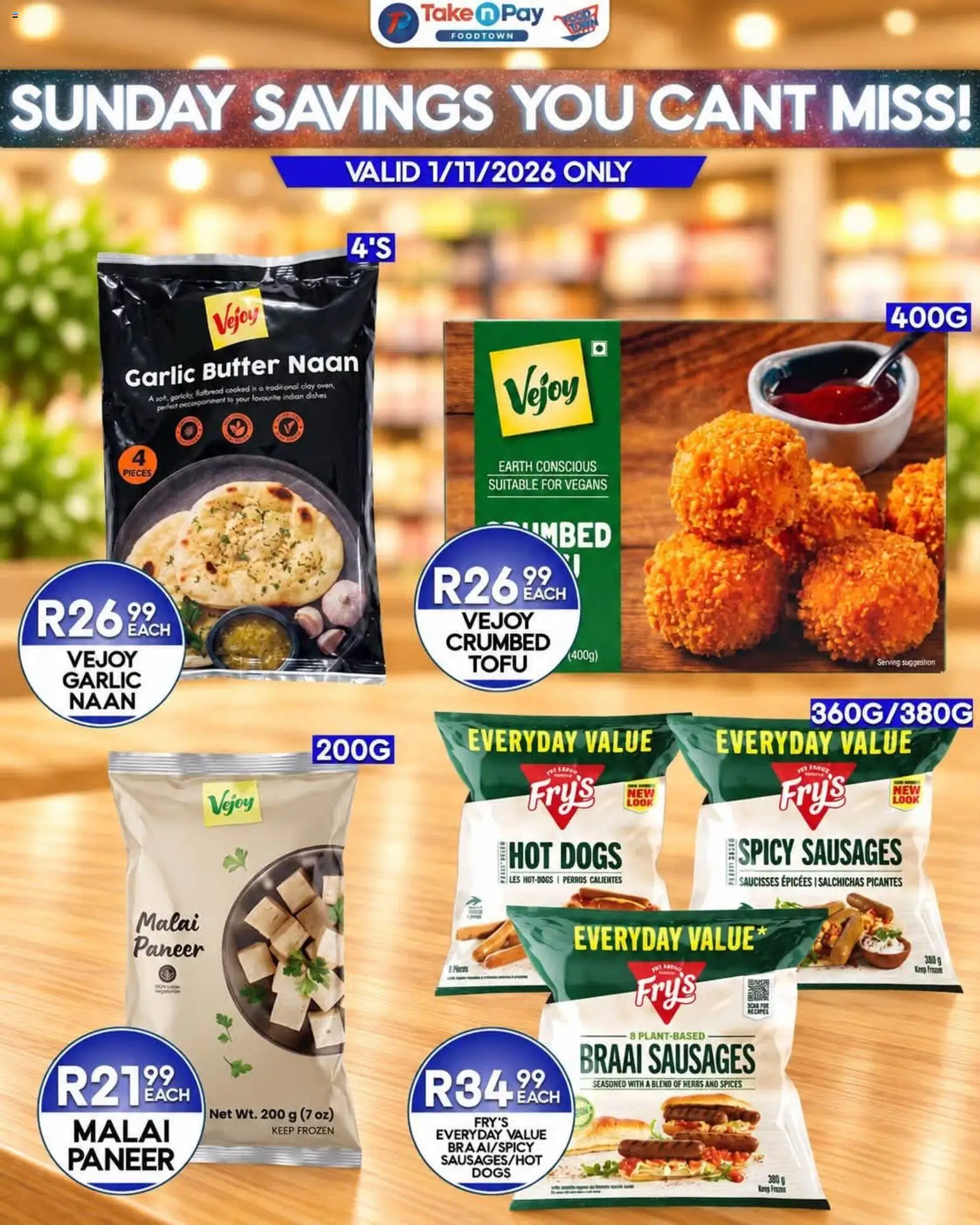 New Take n Pay catalogue – valid from 01/11/2026 | Page: 6 | Products: Butter, Hot dogs, Fry's, Garlic