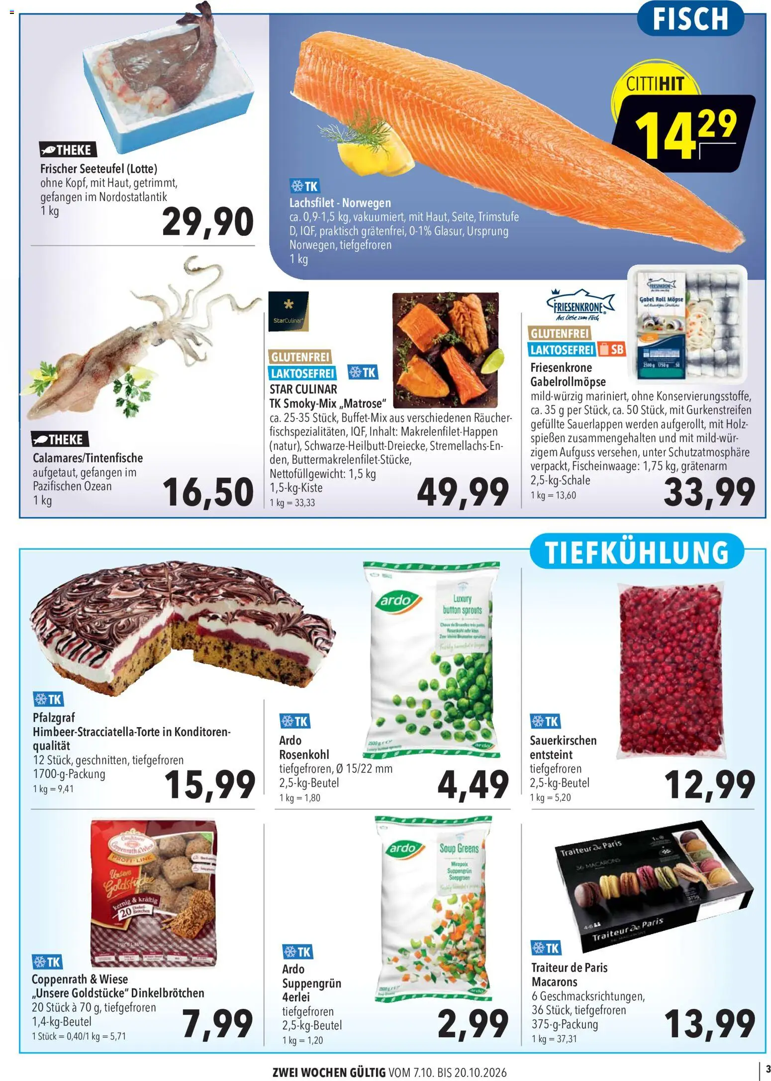 CITTI Markt Aktuelle Angebote für Profis – gültig ab 07.10.2026 | Seite: 3 | Produkte: Theke, Fisch