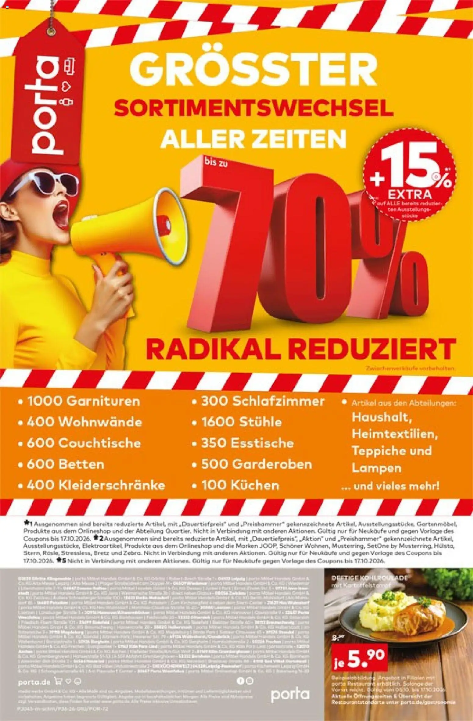 Porta! Prospekt Bis zu 35% auf Möbel und Teppiche – gültig ab 04.10.2026 | Seite: 16