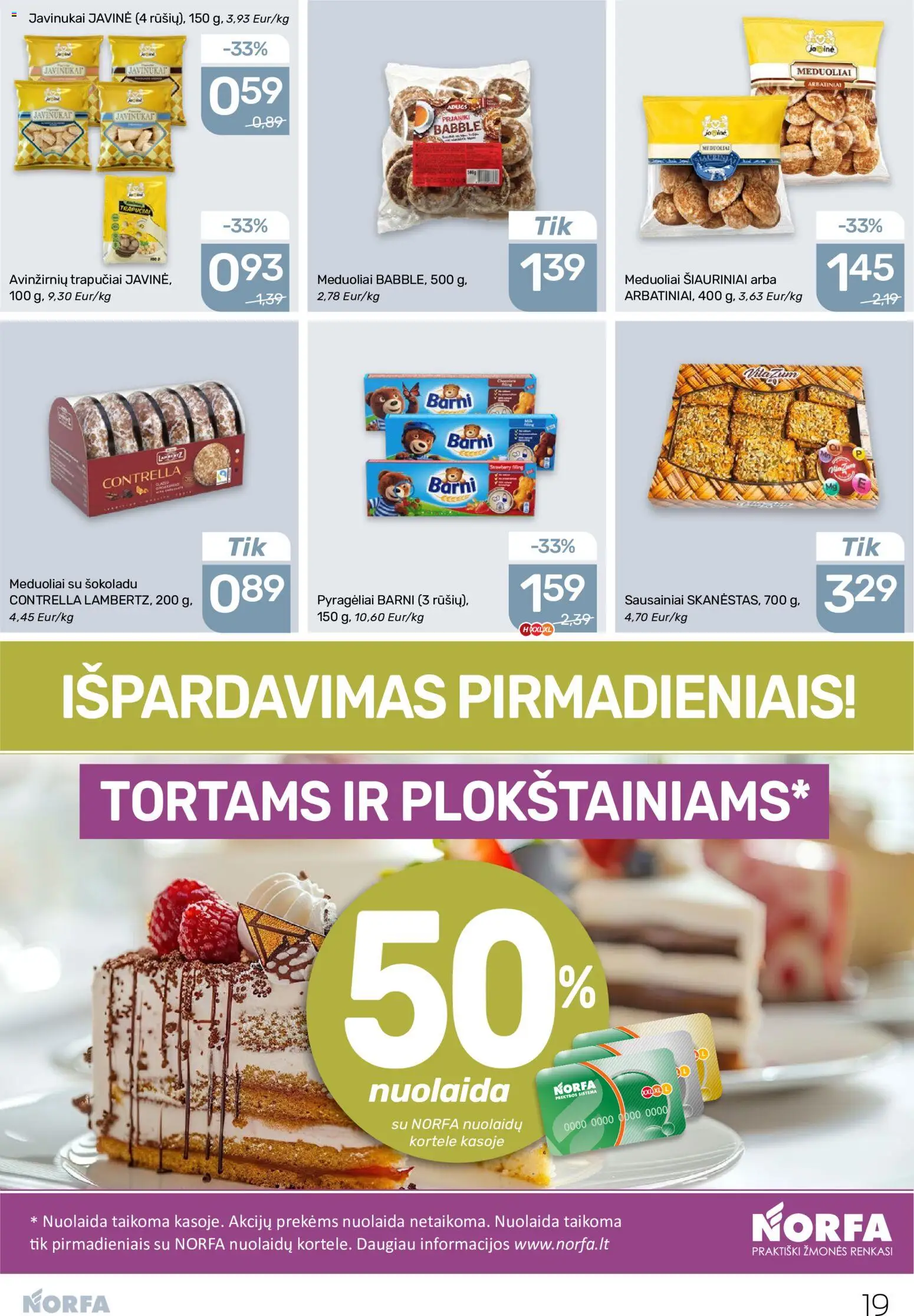 NORFA akcijos nuo 2026.08.06 | Puslapis: 19 | Prekių: Sausainiai